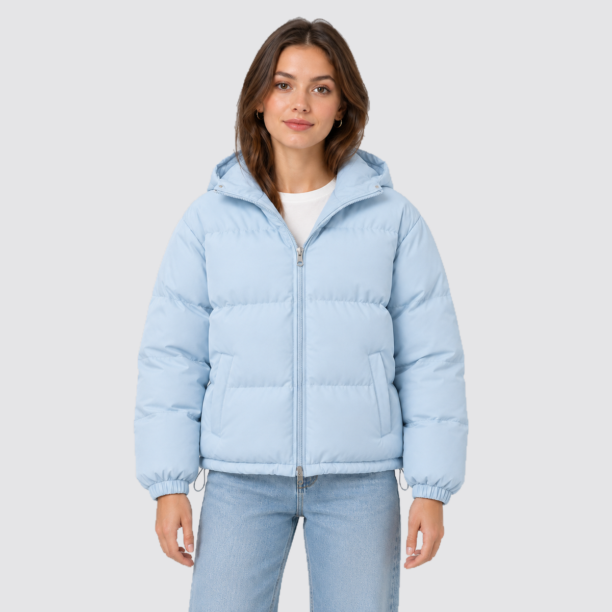 Giacca Imbottita Unisex in Cotone con Cappuccio Otto Colori