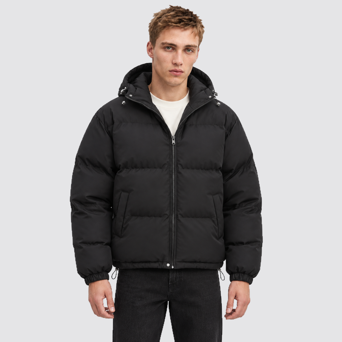 Giacca Imbottita Unisex in Cotone con Cappuccio Otto Colori