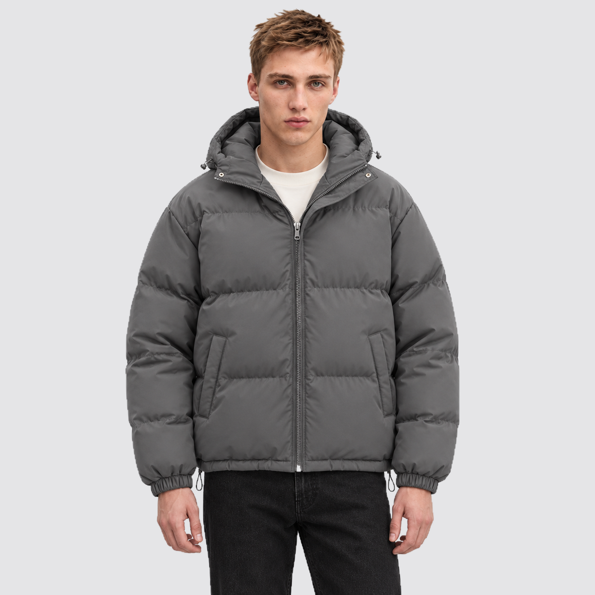 Giacca Imbottita Unisex in Cotone con Cappuccio Otto Colori