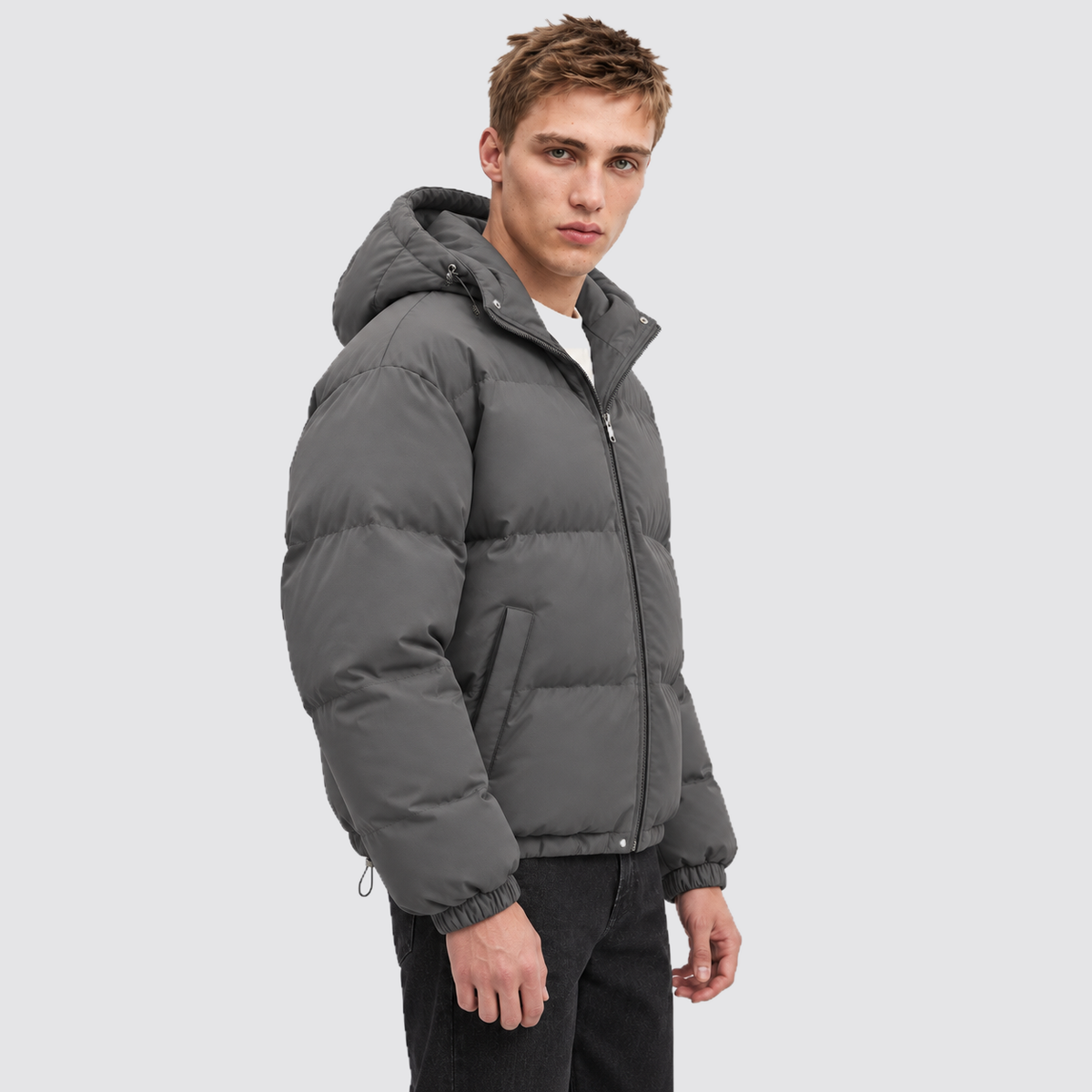 Giacca Imbottita Unisex in Cotone con Cappuccio Otto Colori