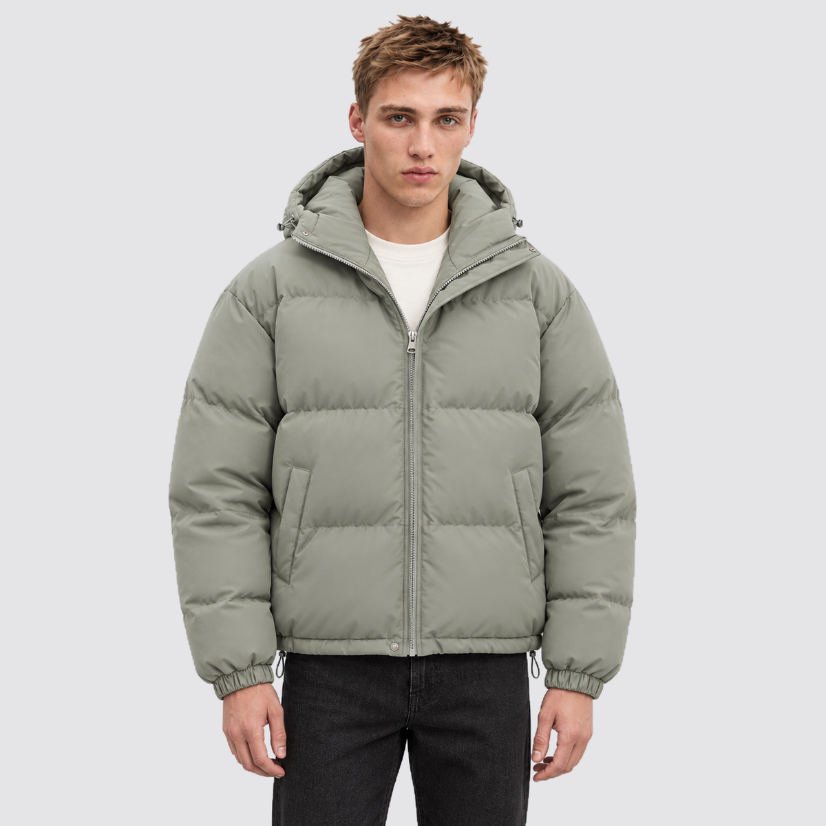 Giacca Imbottita Unisex in Cotone con Cappuccio Otto Colori