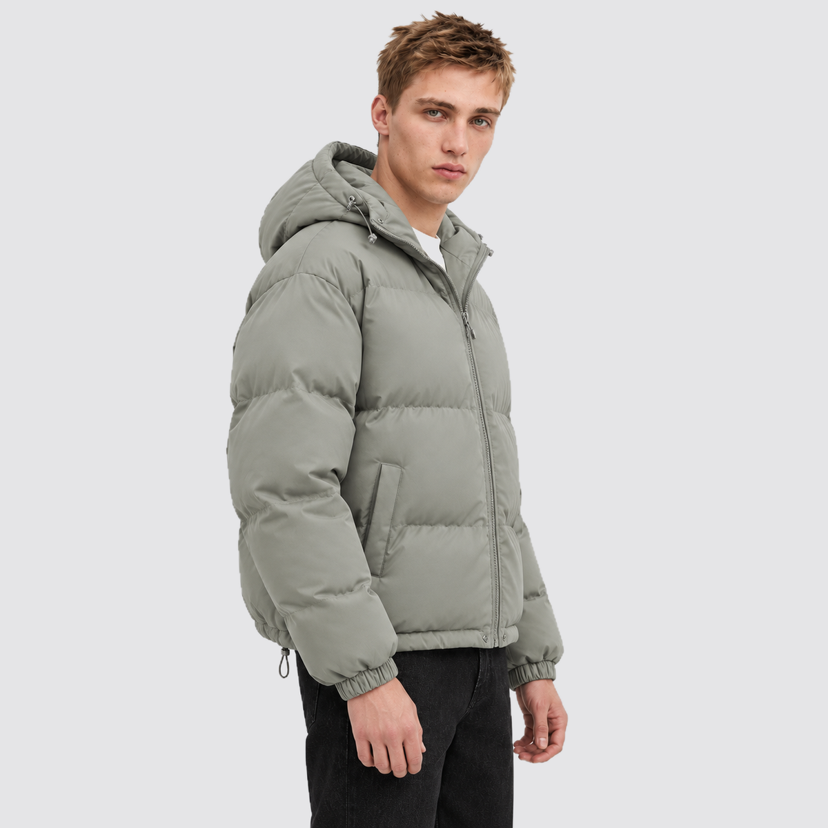 Giacca Imbottita Unisex in Cotone con Cappuccio Otto Colori
