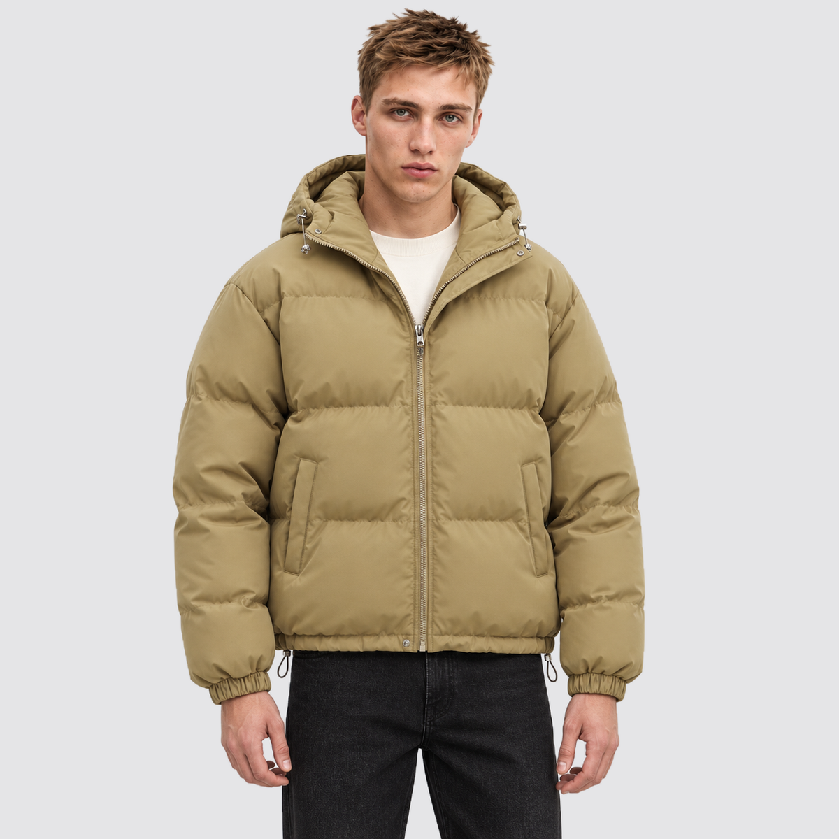 Giacca Imbottita Unisex in Cotone con Cappuccio Otto Colori