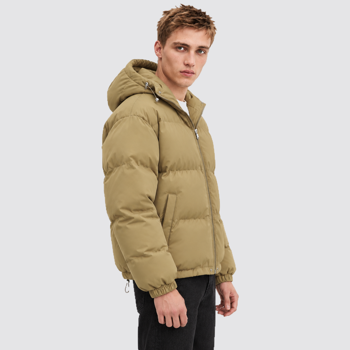 Giacca Imbottita Unisex in Cotone con Cappuccio Otto Colori