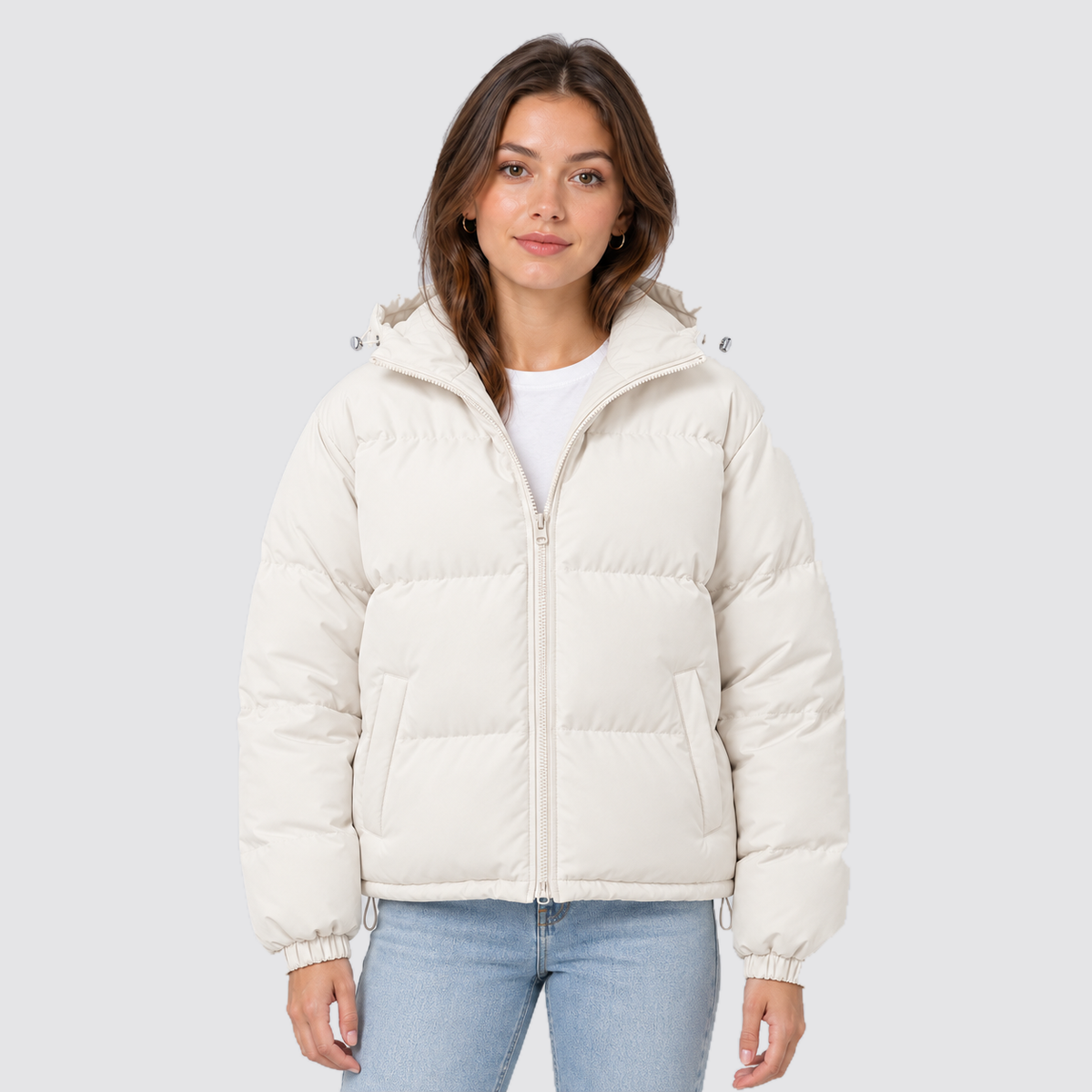 Giacca Imbottita Unisex in Cotone con Cappuccio Otto Colori