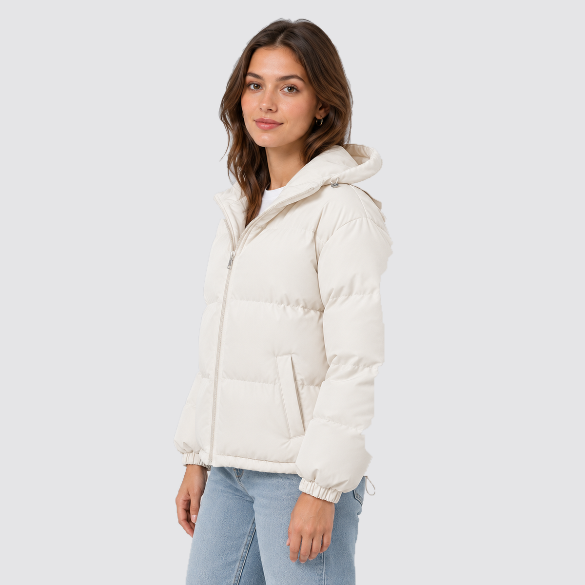 Giacca Imbottita Unisex in Cotone con Cappuccio Otto Colori