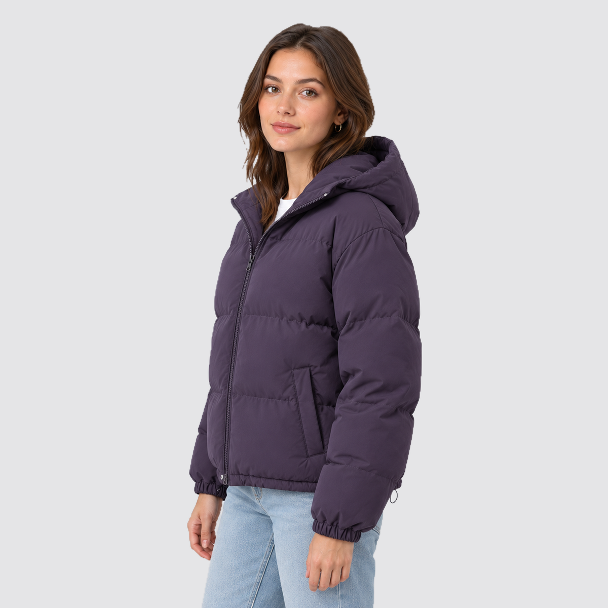 Giacca Imbottita Unisex in Cotone con Cappuccio Otto Colori
