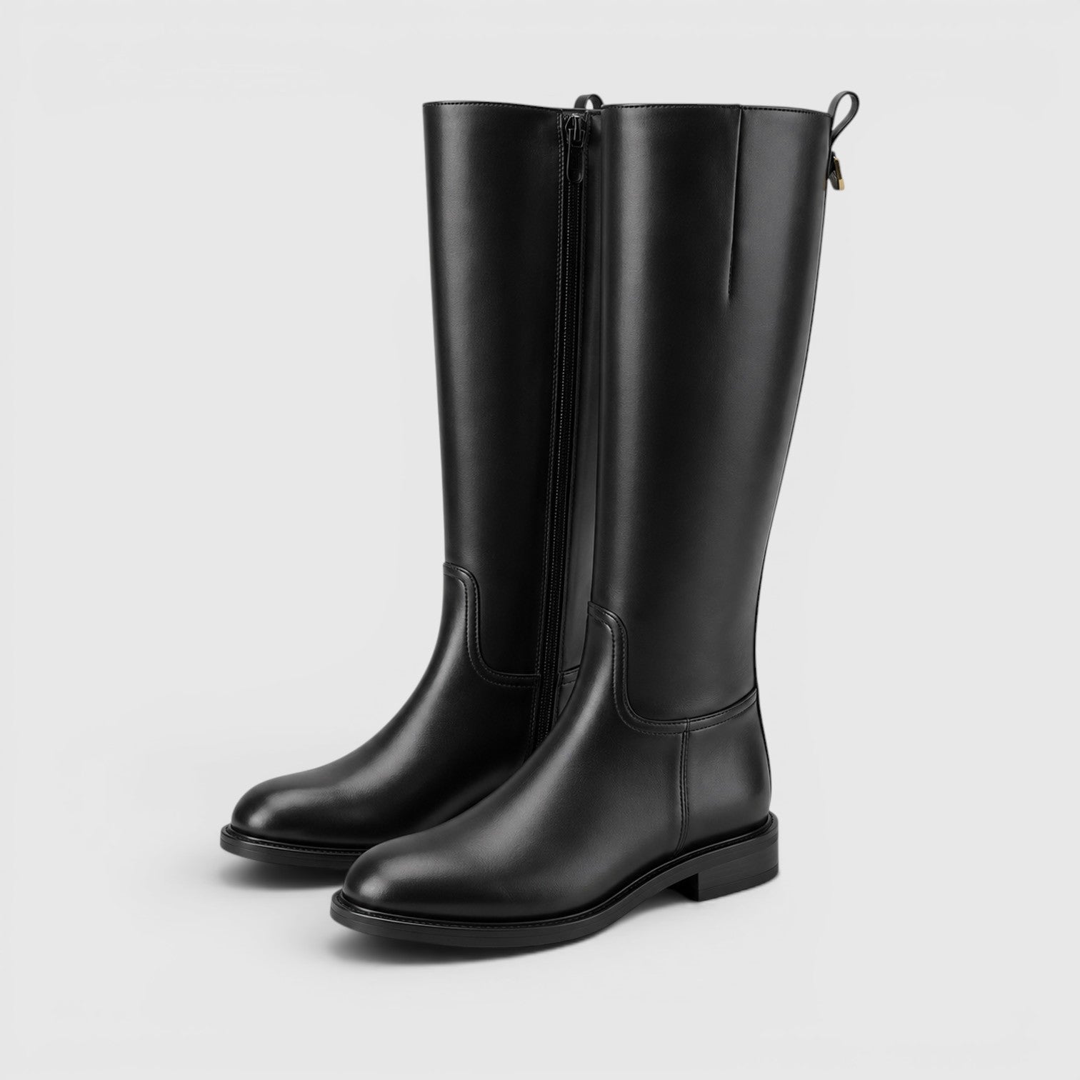 Stivali Donna al Ginocchio con Zip Tacco Medio Classici