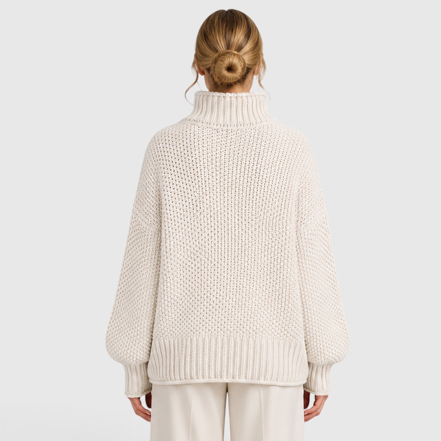 Maglione Donna Dolcevita Morbido in Maglia Quotidiano