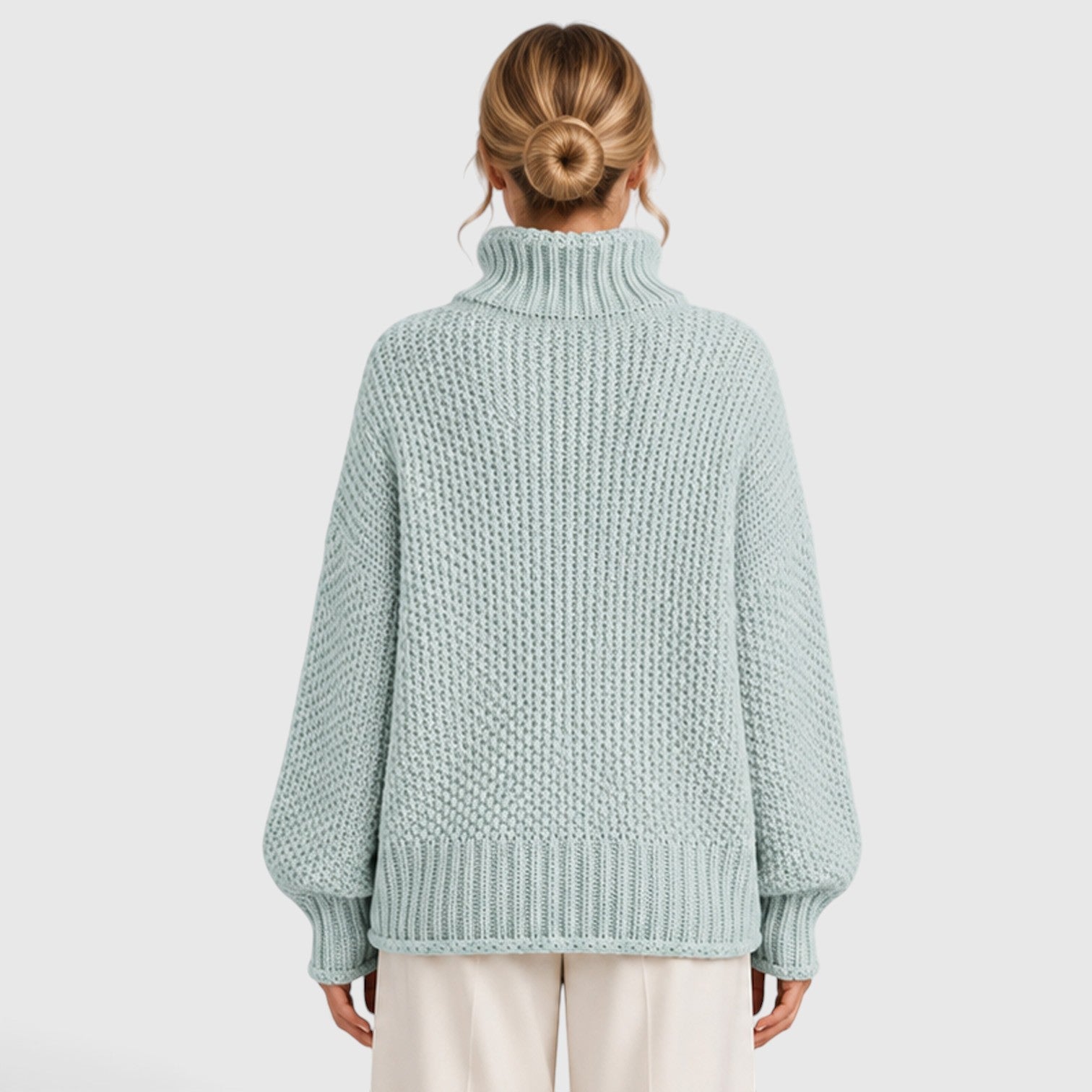 Maglione Donna Dolcevita Morbido in Maglia Quotidiano