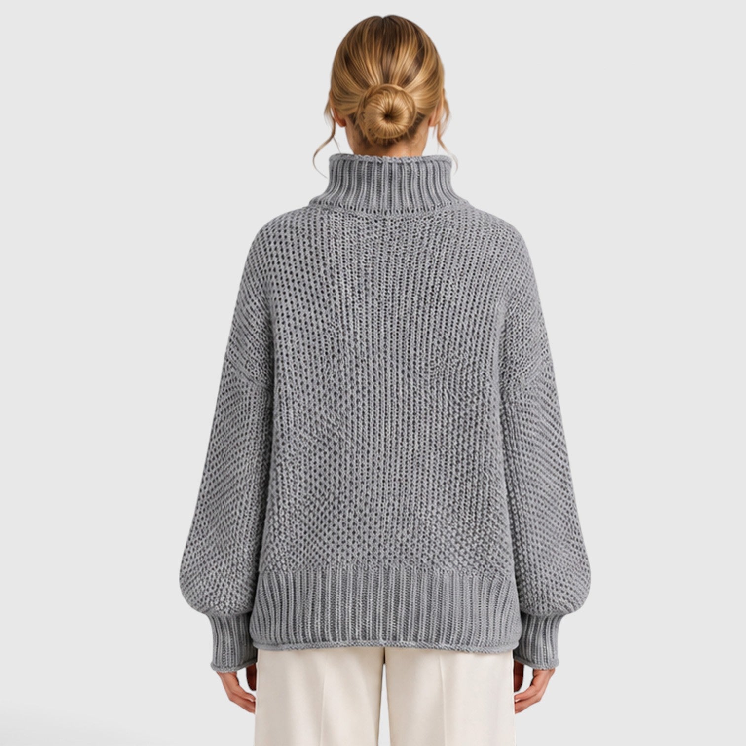 Maglione Donna Dolcevita Morbido in Maglia Quotidiano