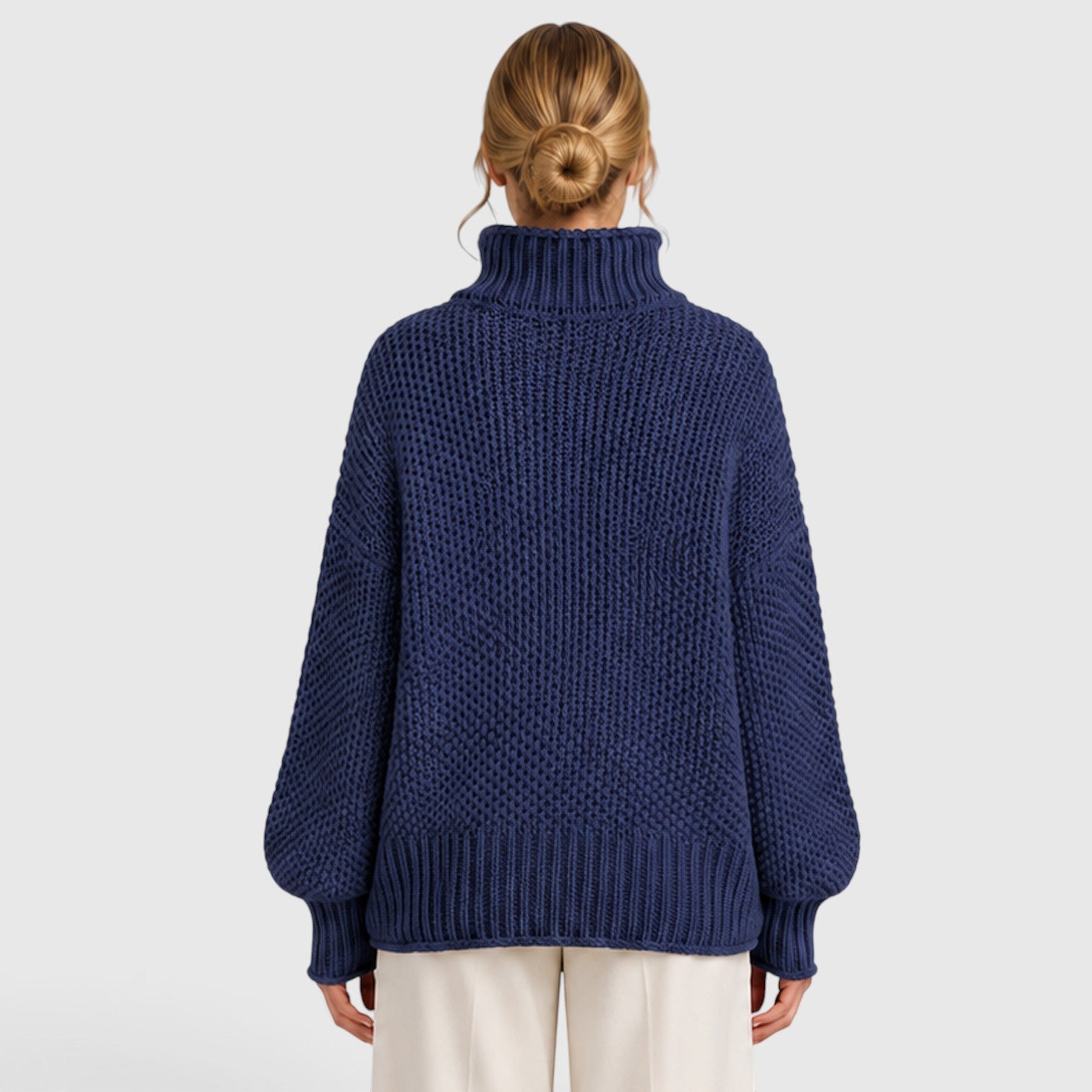 Maglione Donna Dolcevita Morbido in Maglia Quotidiano