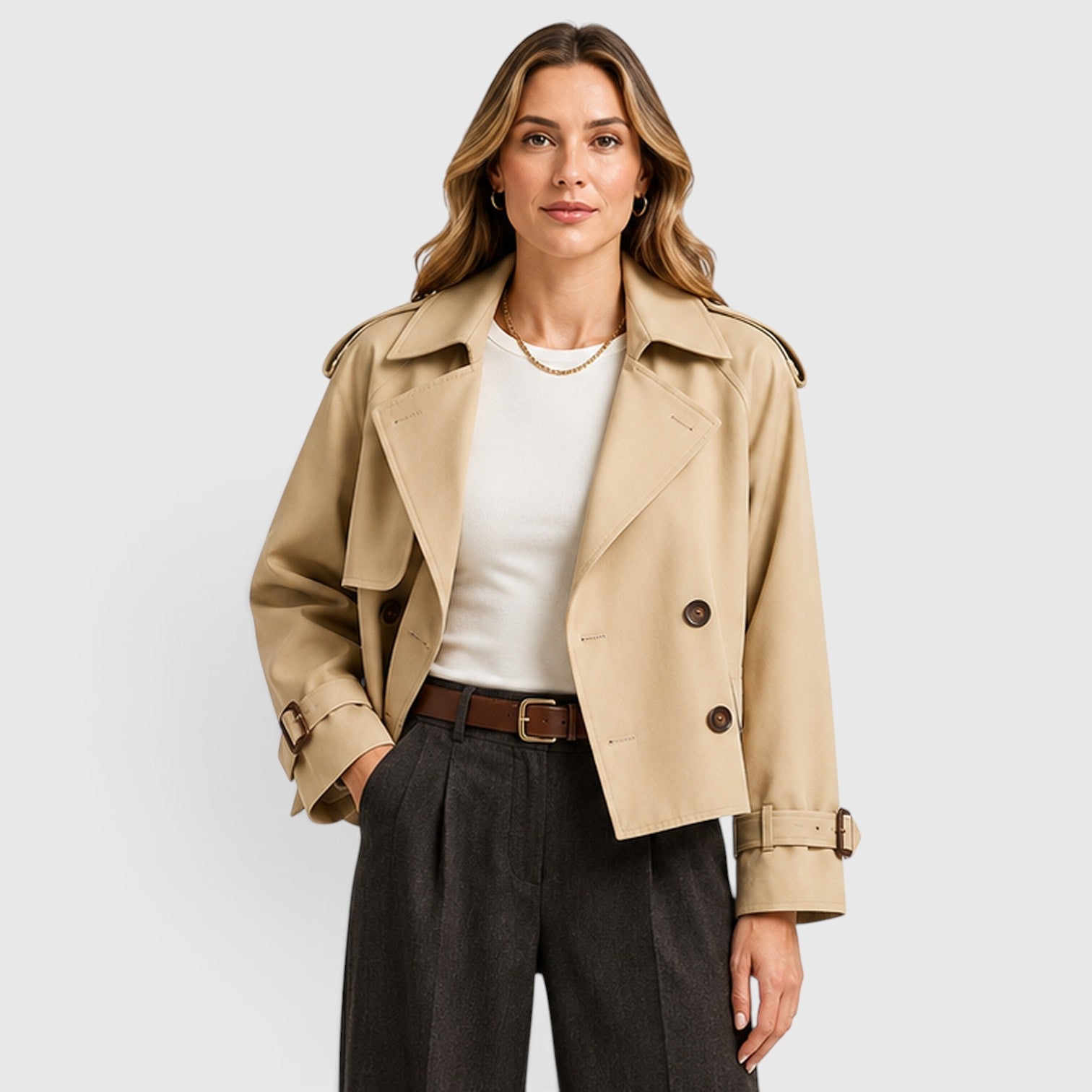 Trench Donna Doppiopetto Leggero Smart Casual