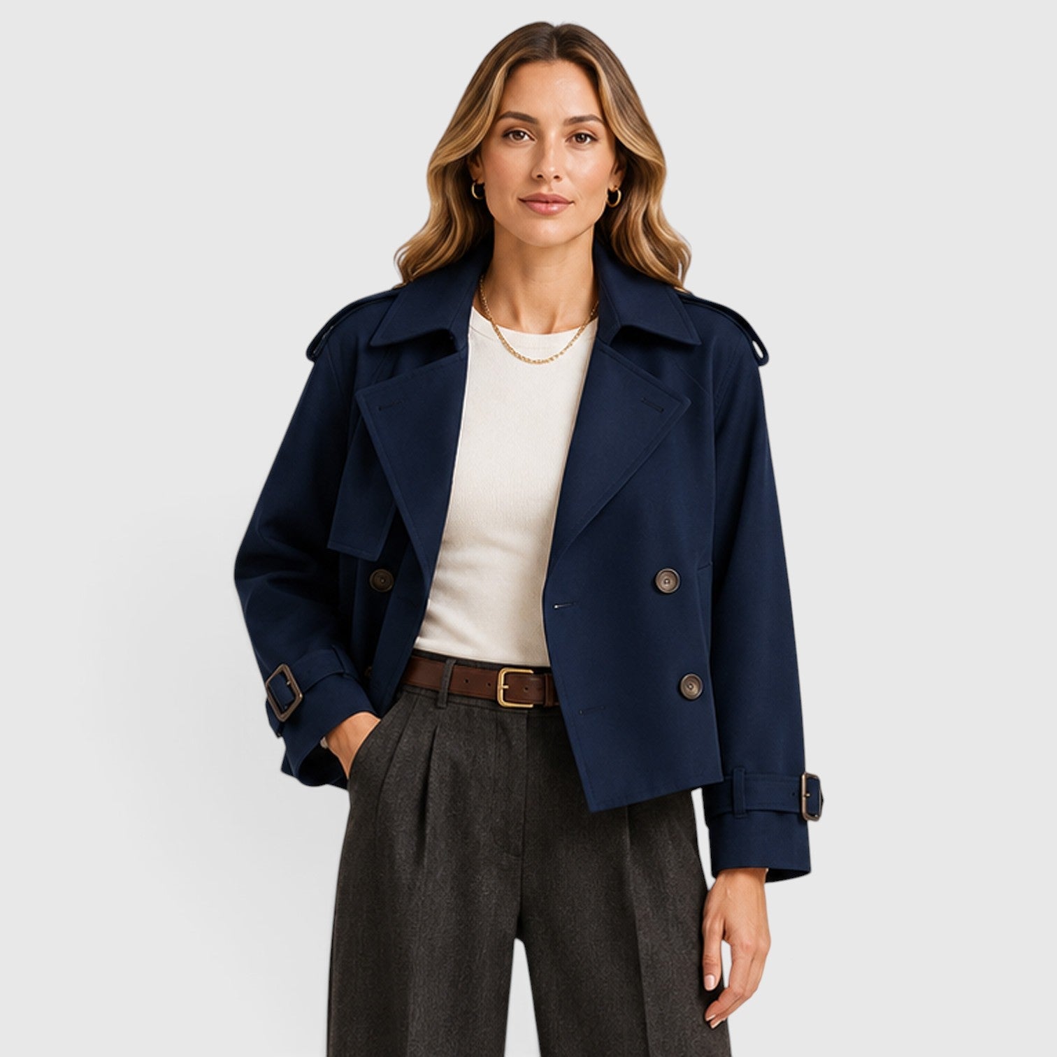 Trench Donna Doppiopetto Leggero Smart Casual