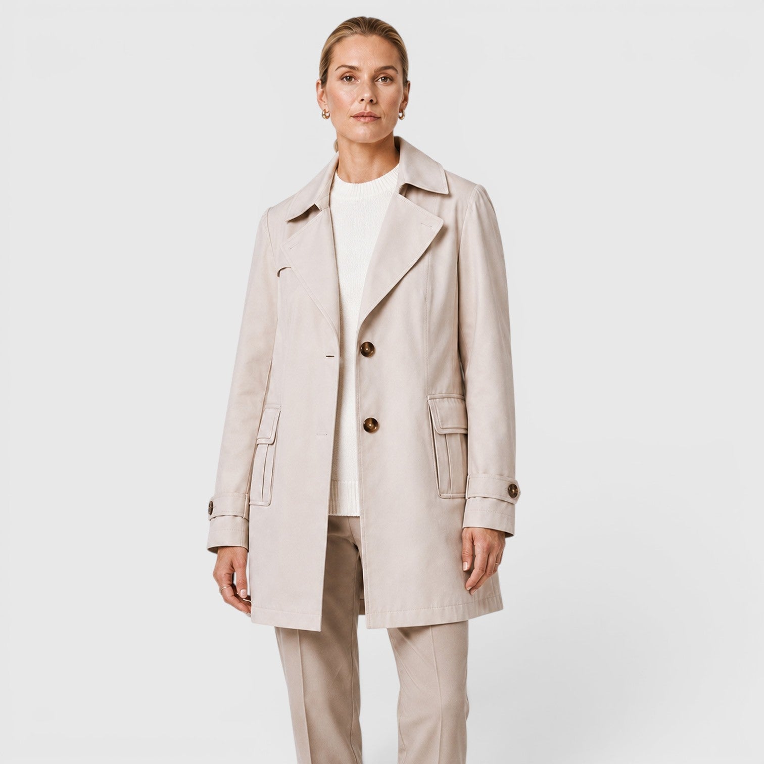 Trench Donna Leggero Lungo Slim Smart Casual