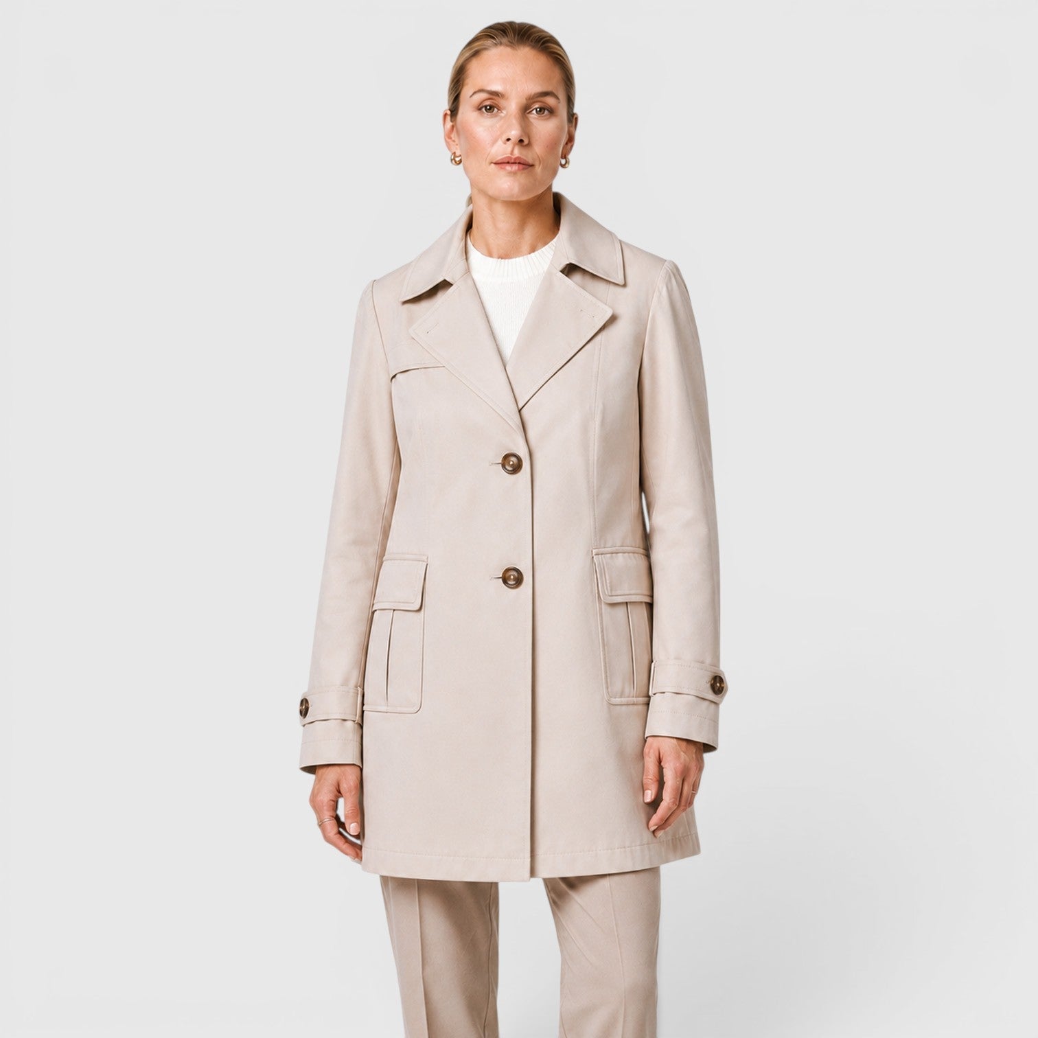 Trench Donna Leggero Lungo Slim Smart Casual