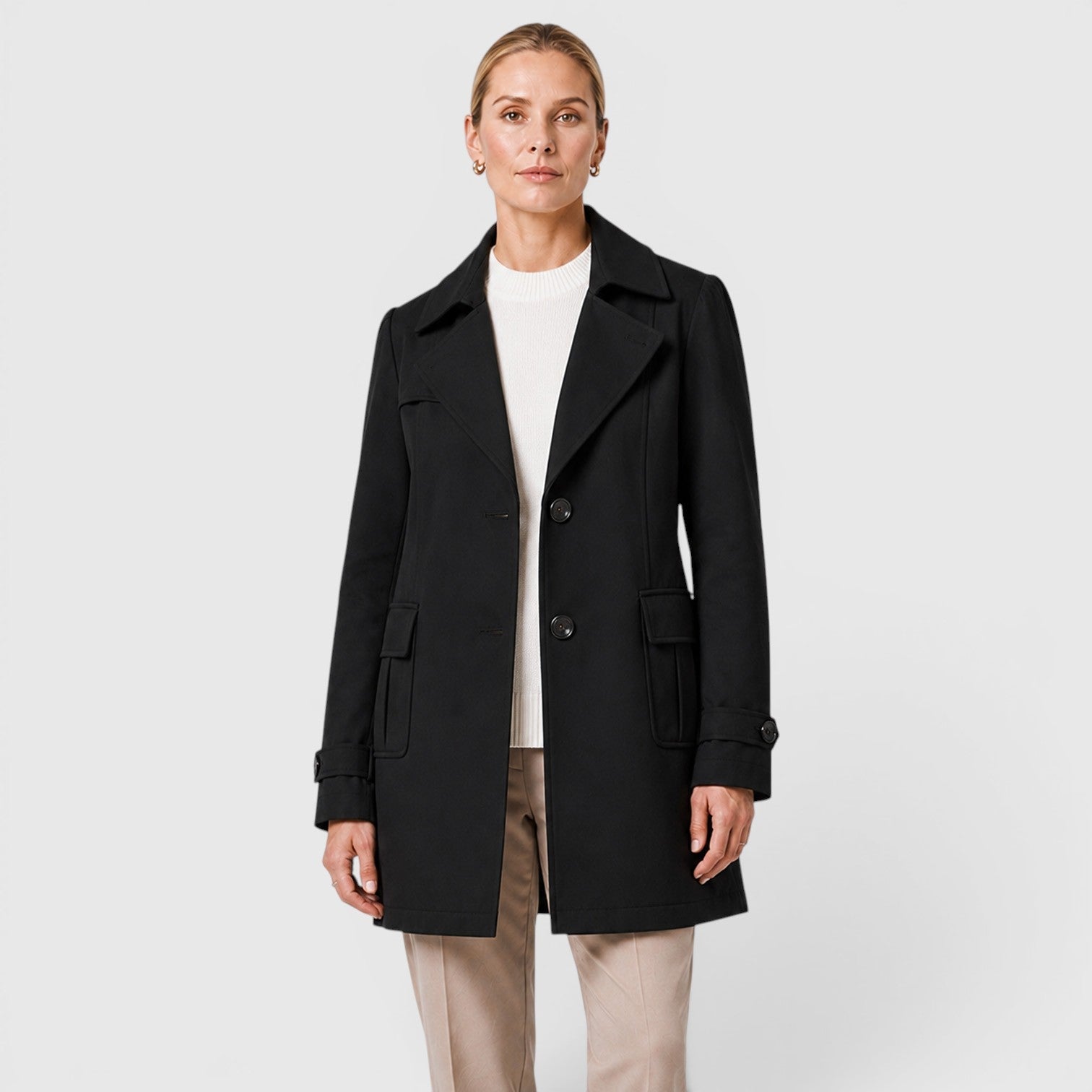 Trench Donna Leggero Lungo Slim Smart Casual