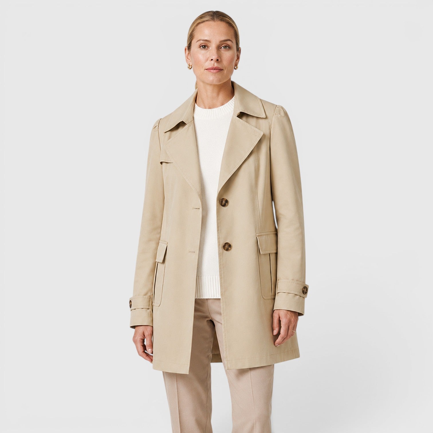 Trench Donna Leggero Lungo Slim Smart Casual
