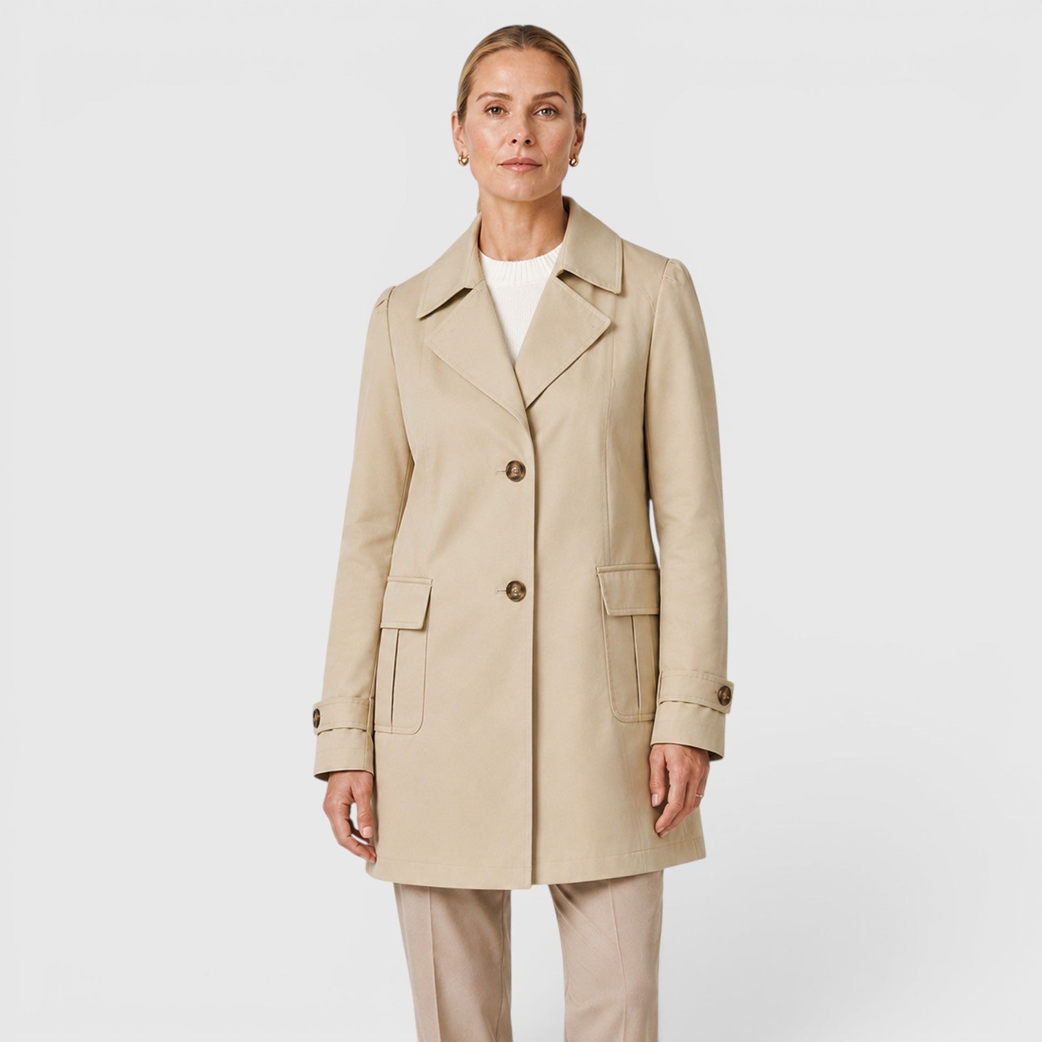 Trench Donna Leggero Lungo Slim Smart Casual