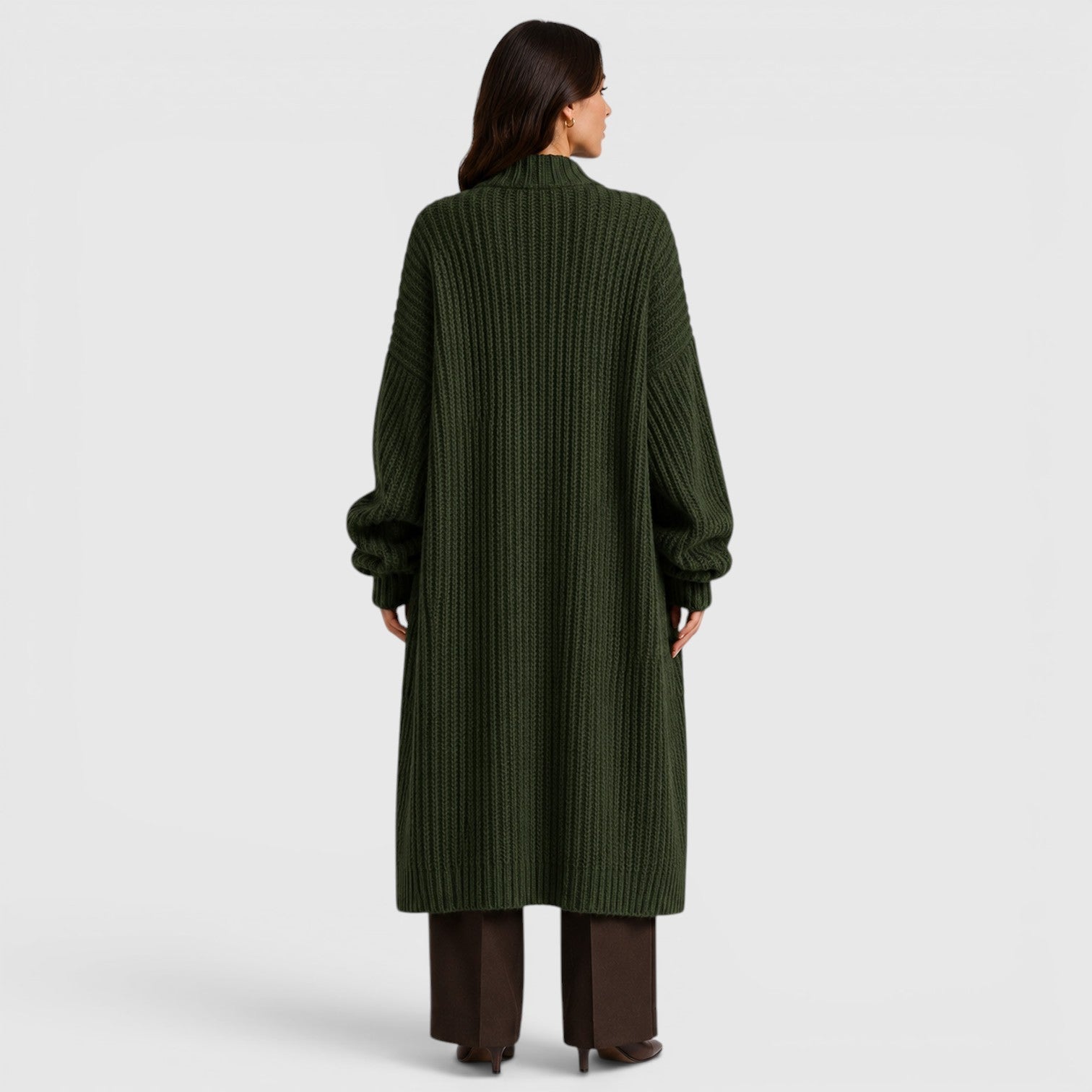 Cappotto Donna in Maglia Leggero Ampio Quotidiano