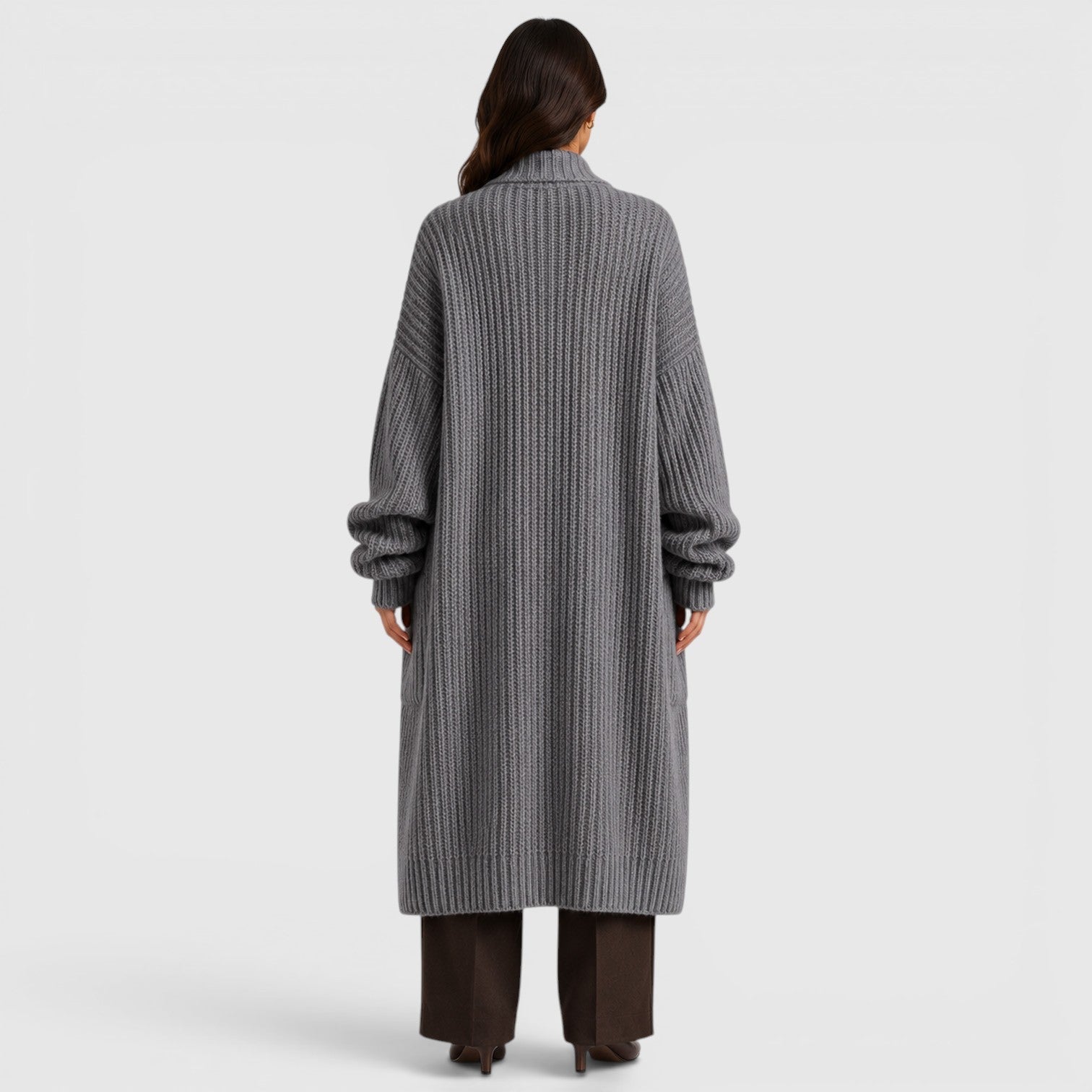 Cappotto Donna in Maglia Leggero Ampio Quotidiano