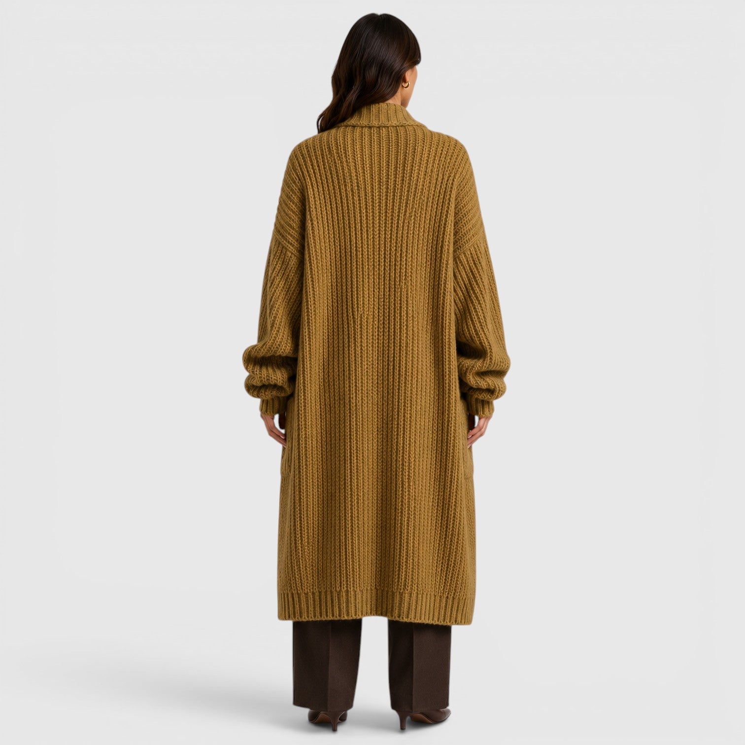 Cappotto Donna in Maglia Leggero Ampio Quotidiano