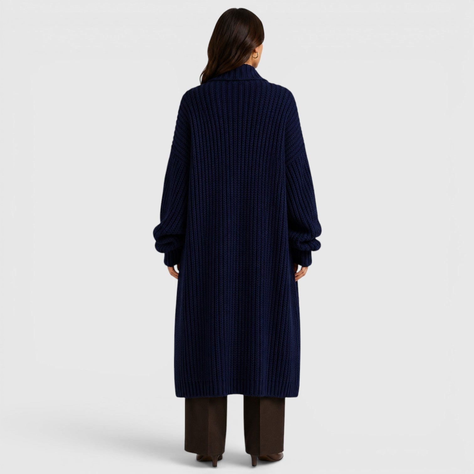 Cappotto Donna in Maglia Leggero Ampio Quotidiano
