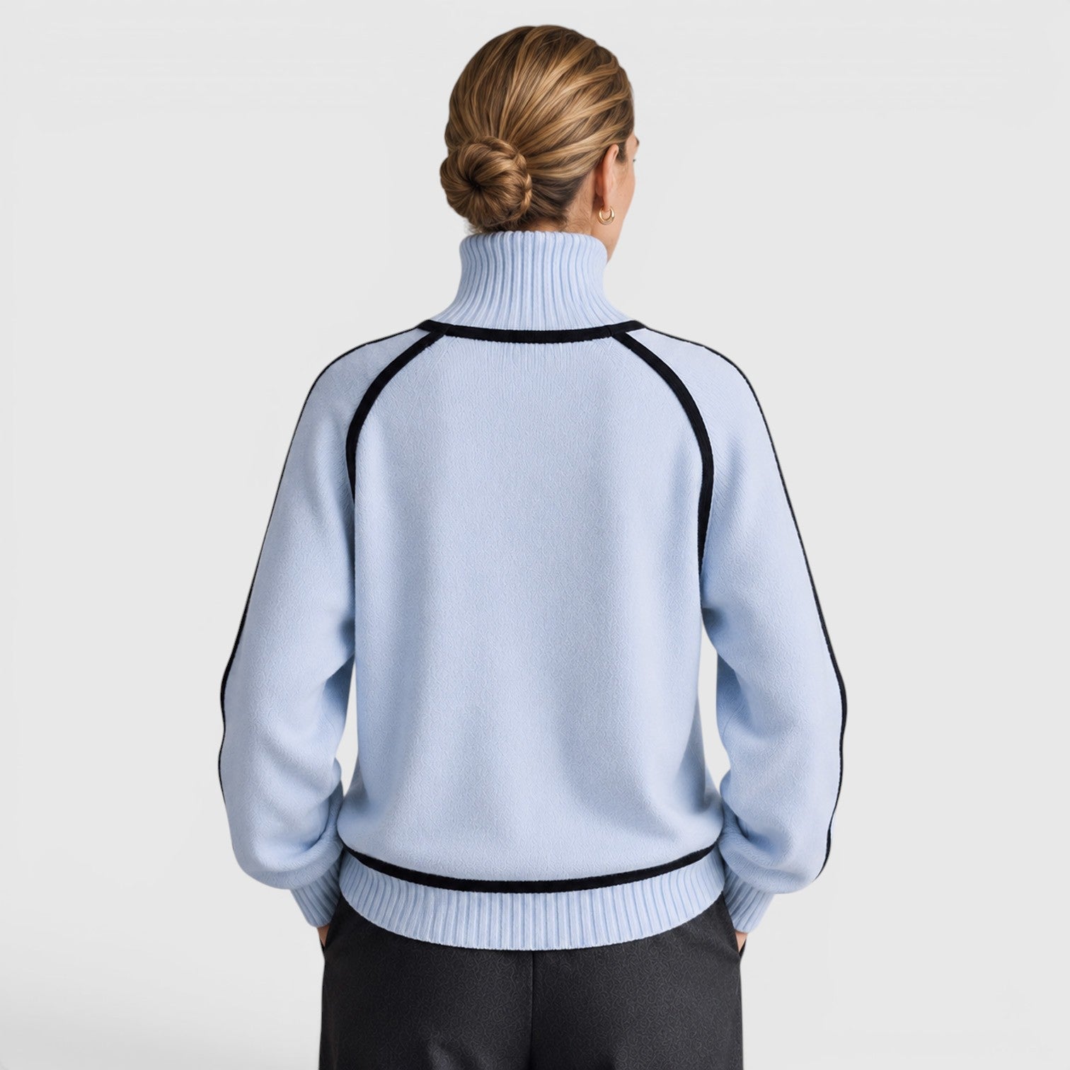 Maglione Donna Dolcevita Ampio in Maglia Invernale