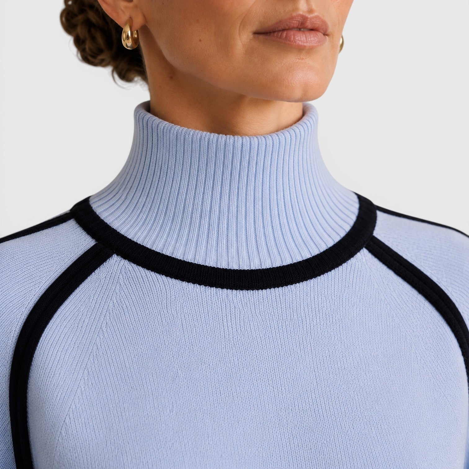 Maglione Donna Dolcevita Ampio in Maglia Invernale