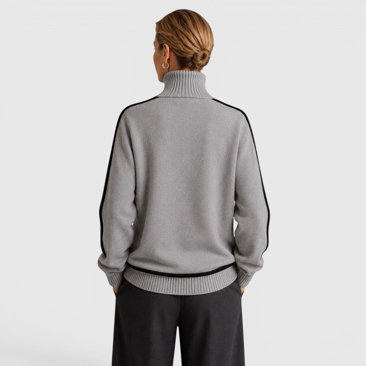 Maglione Donna Dolcevita Ampio in Maglia Invernale