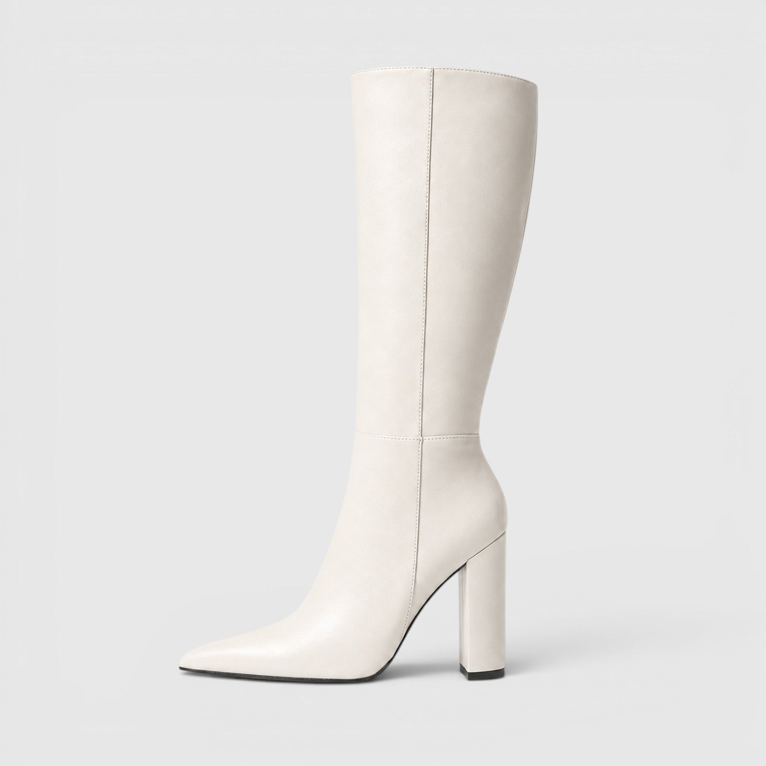 Stivali Donna al Ginocchio Tacco Chunky Punta Affusolata
