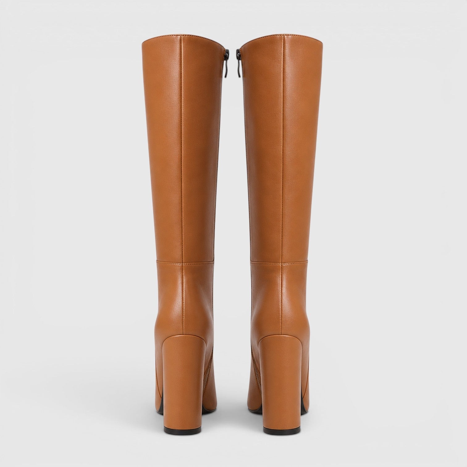 Stivali Donna al Ginocchio Tacco Chunky Punta Affusolata