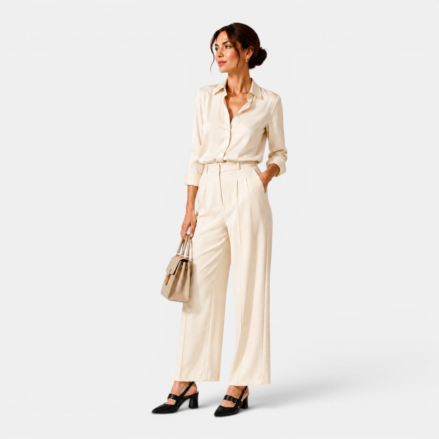 Décolleté Donna Punta Affusolata Tacco 6 cm con Cinturino