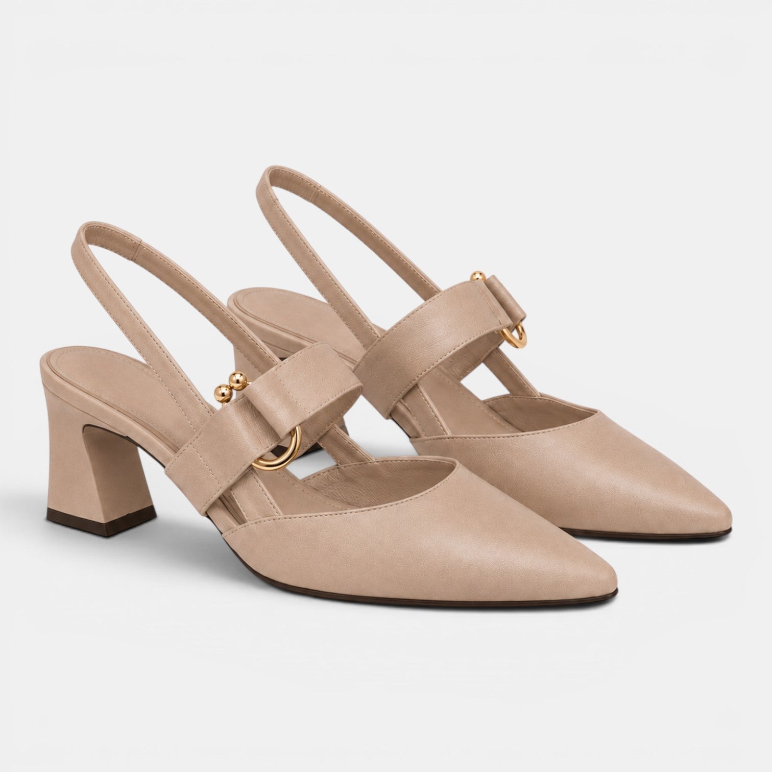 Décolleté Donna Punta Affusolata Tacco 6 cm con Cinturino