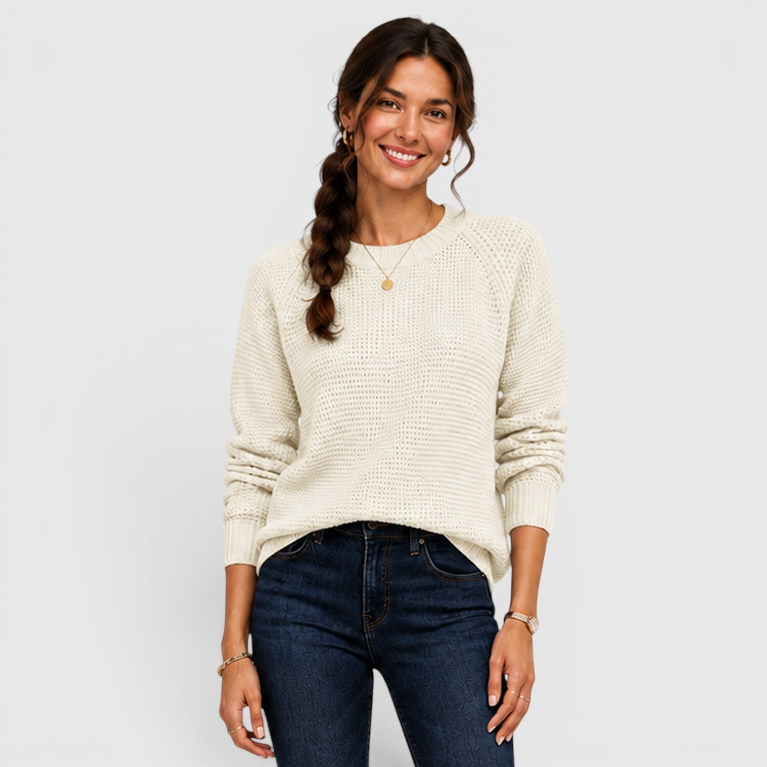 Maglione Donna Girocollo in Ciniglia Morbido da Ufficio