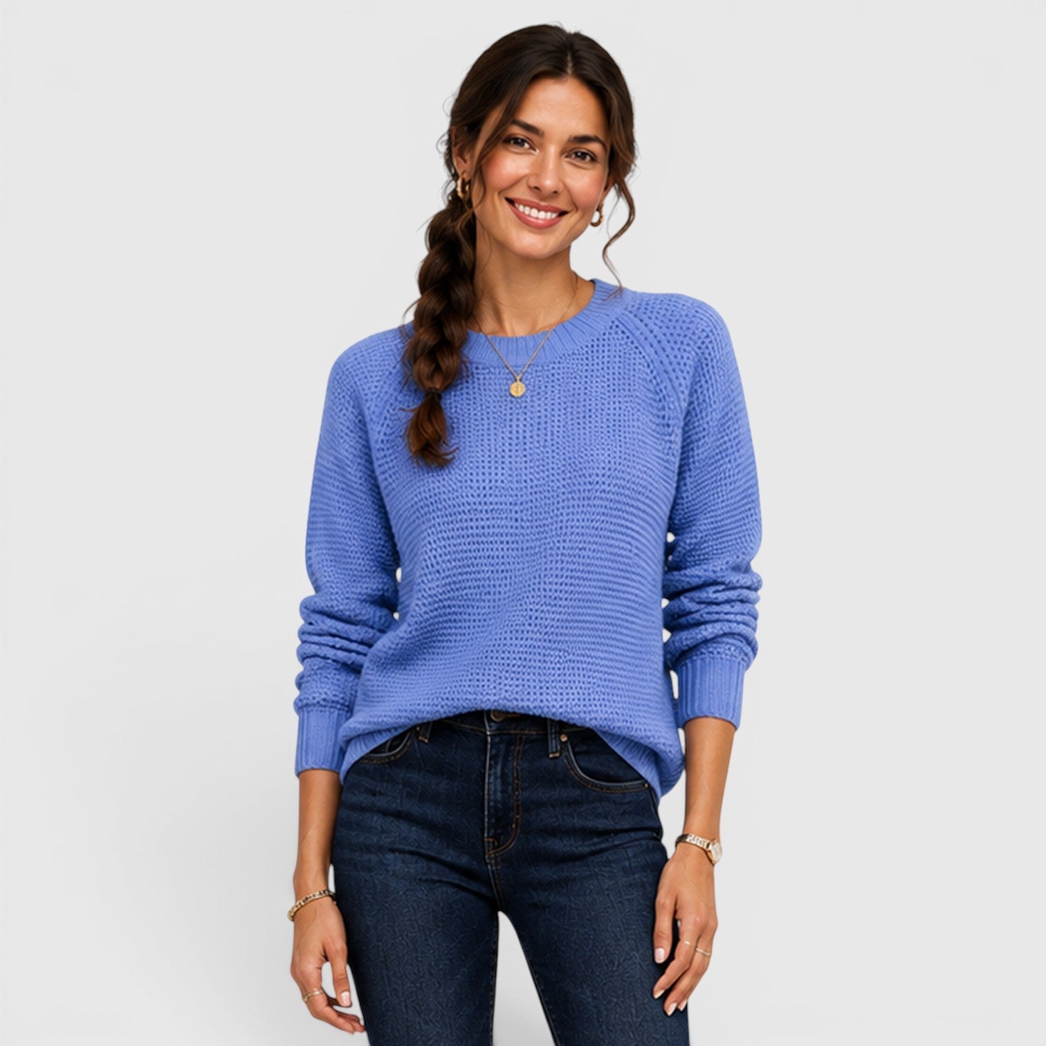 Maglione Donna Girocollo in Ciniglia Morbido da Ufficio