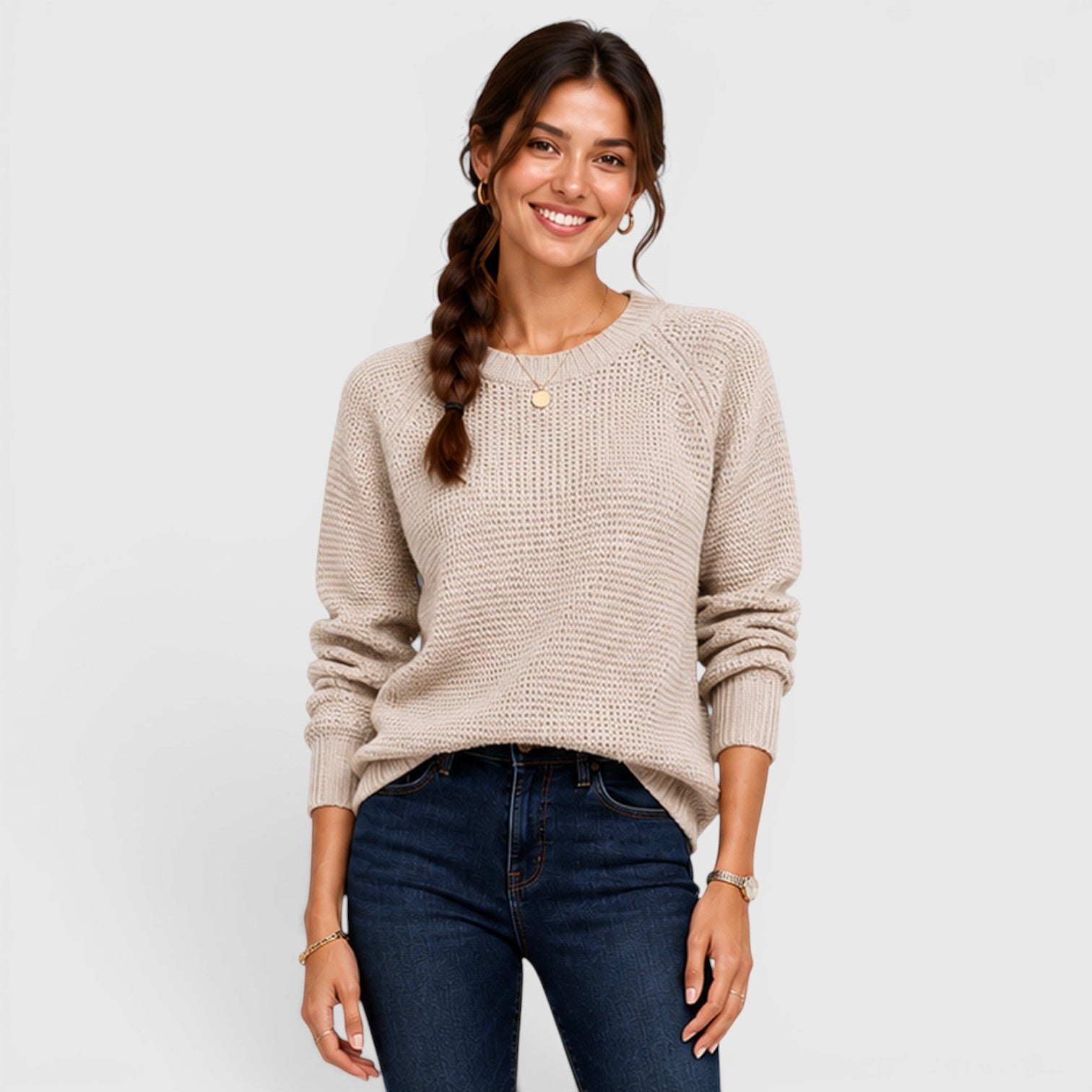 Maglione Donna Girocollo in Ciniglia Morbido da Ufficio