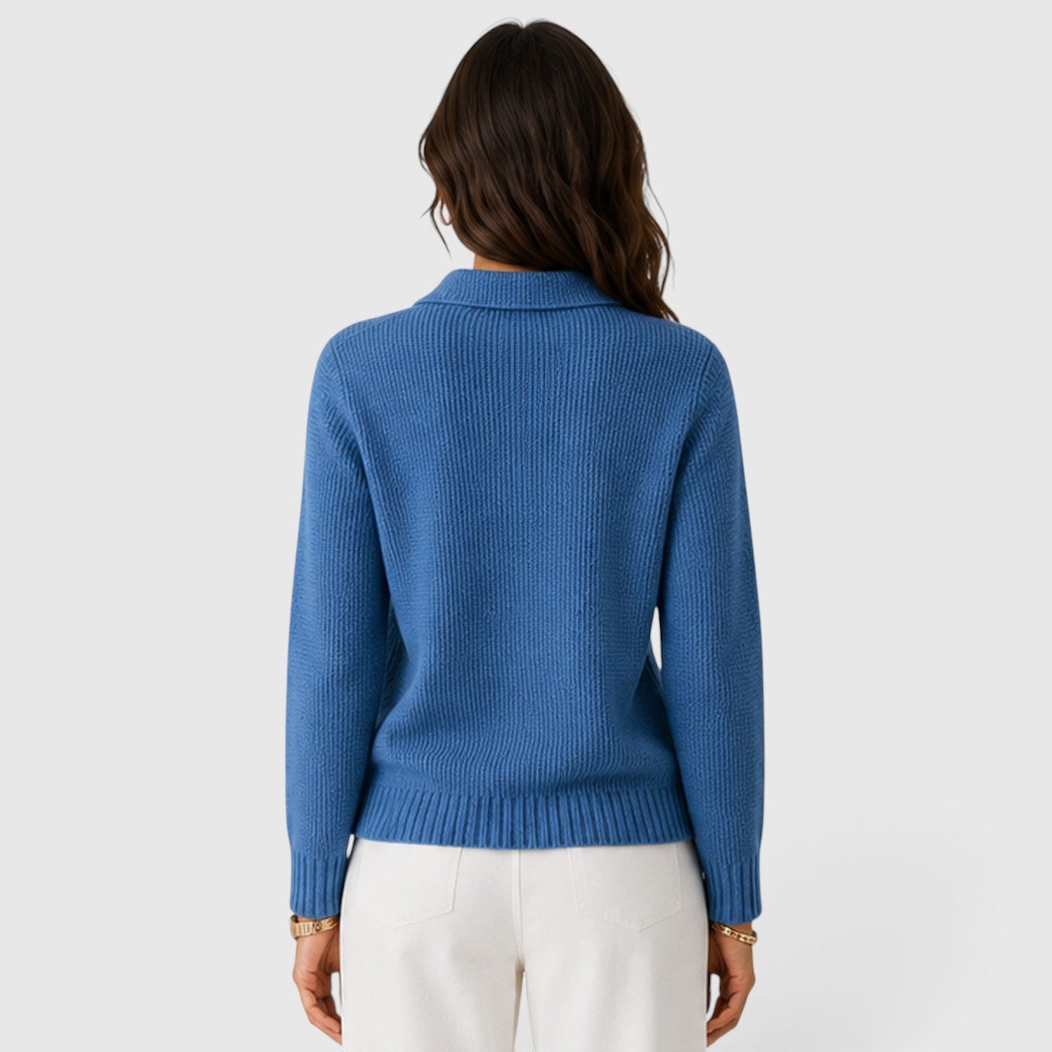 Cardigan Donna in Maglia con Revers e Bottoni Comodo