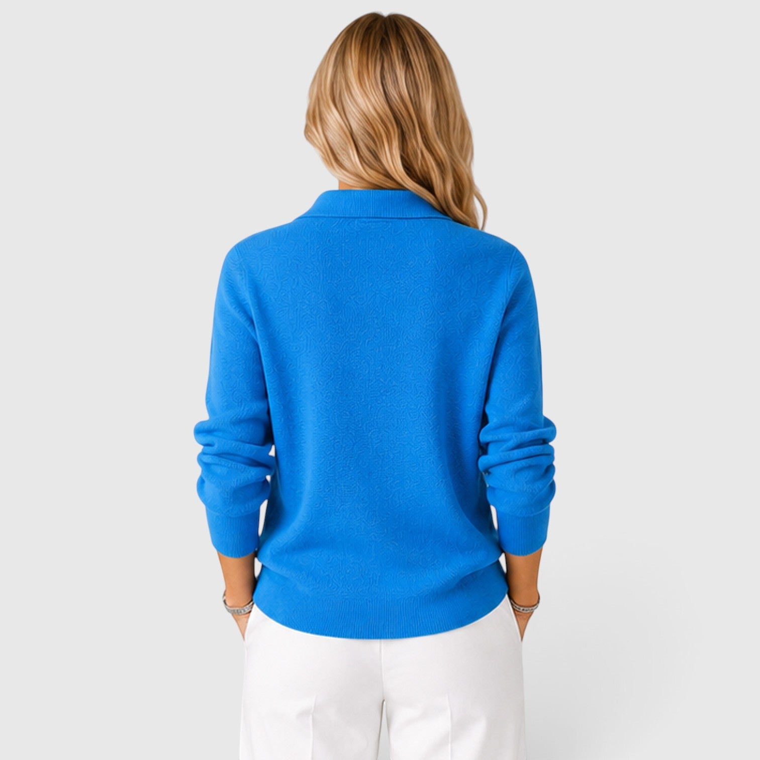 Cardigan Donna in Maglia con Colletto e Bottoni Classico