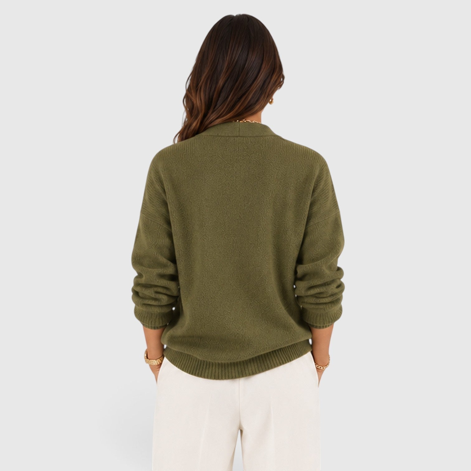 Maglione Donna Scollo a V in Maglia Morbida Elegante