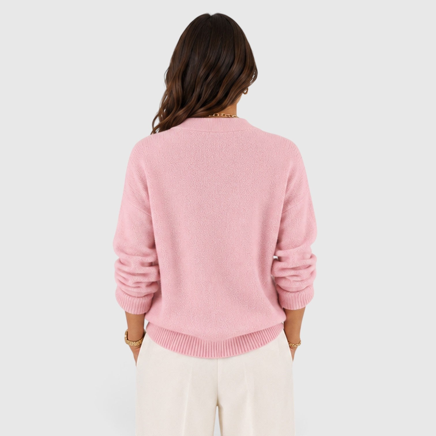 Maglione Donna Scollo a V in Maglia Morbida Elegante