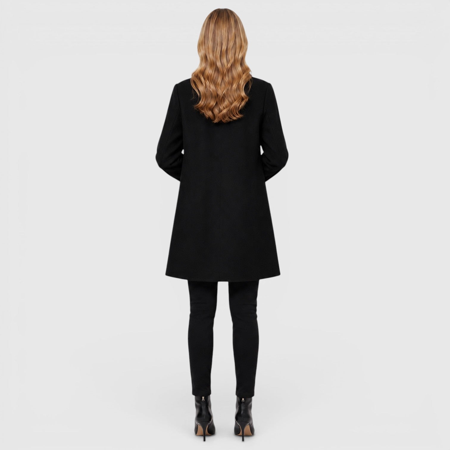 Cappotto Donna Lungo in Misto Lana Classico Caldo