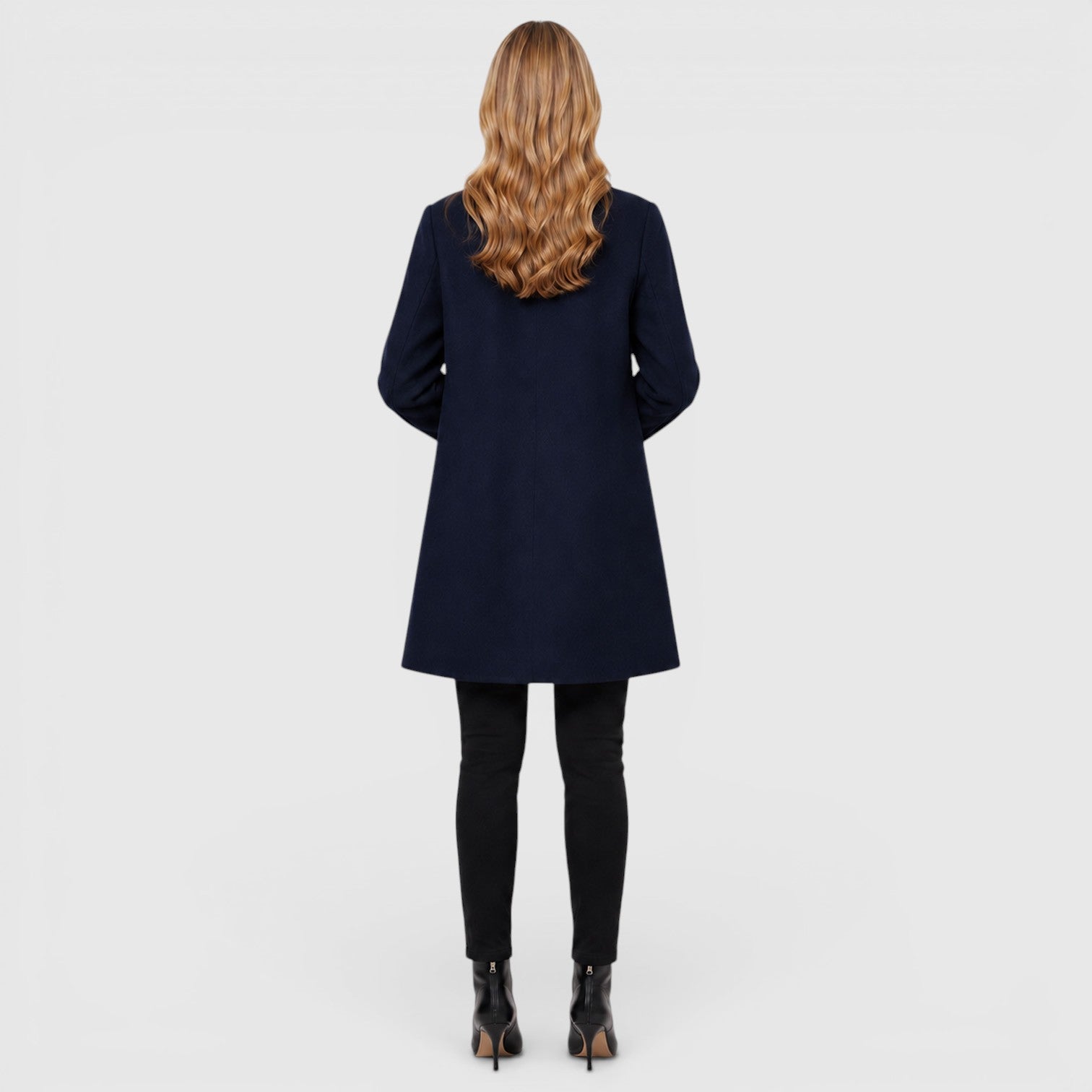 Cappotto Donna Lungo in Misto Lana Classico Caldo