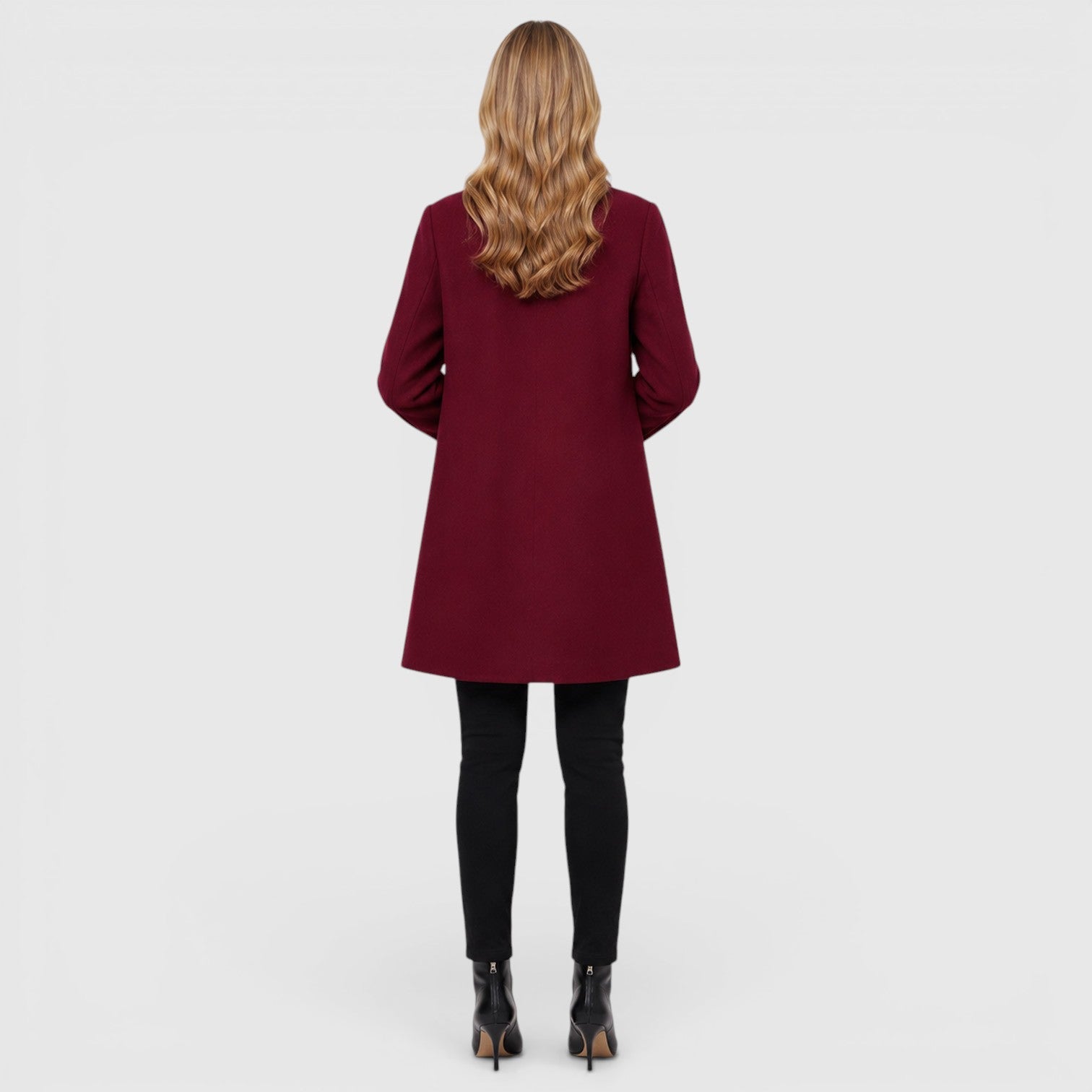 Cappotto Donna Lungo in Misto Lana Classico Caldo