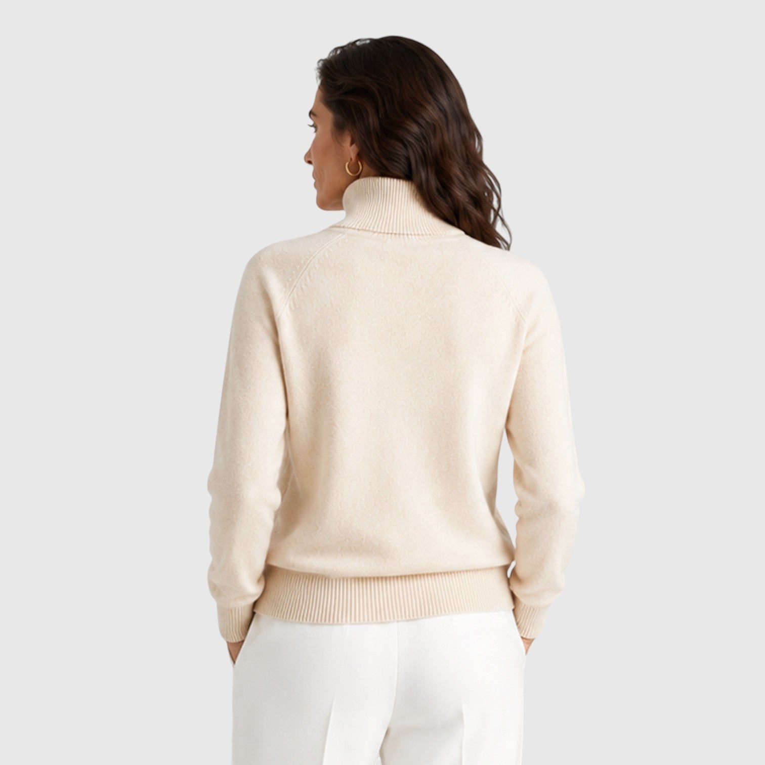 Maglione Donna Dolcevita in Maglia di Lana Caldo