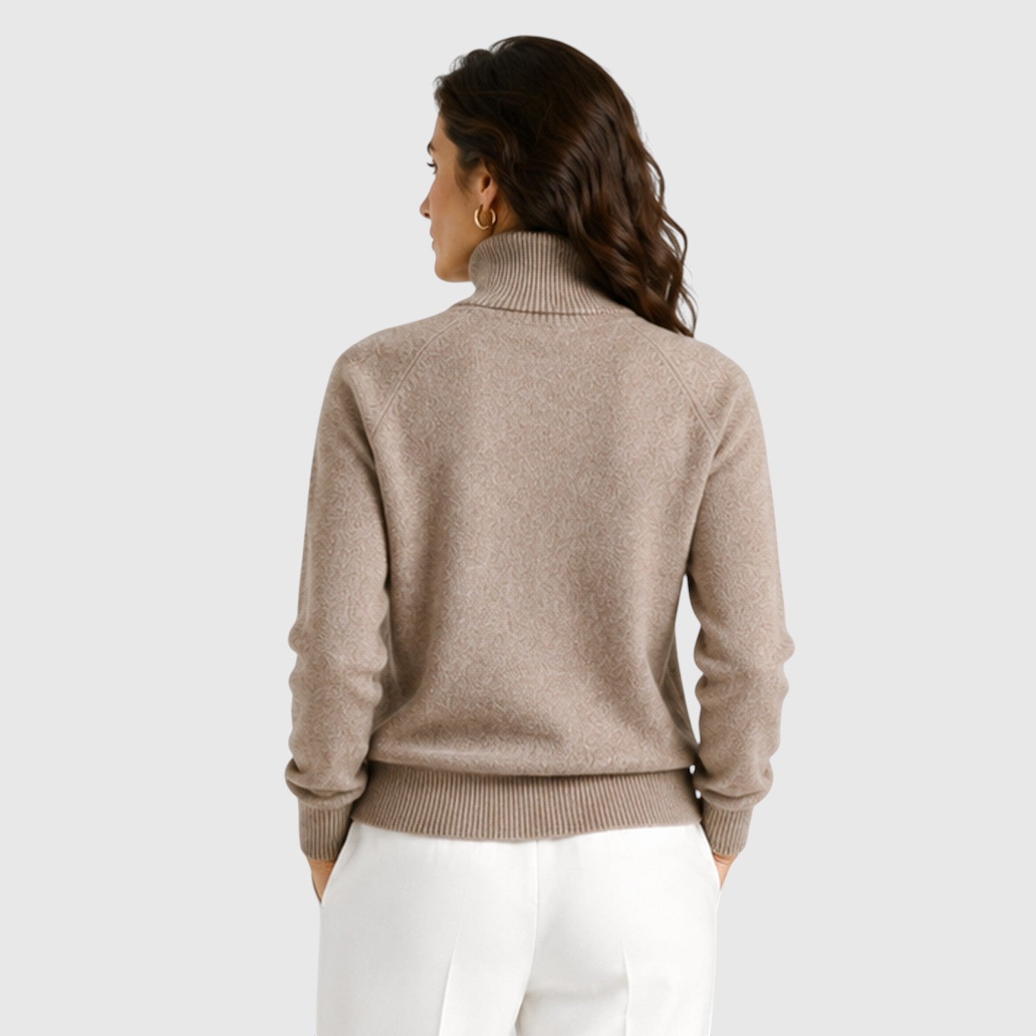 Maglione Donna Dolcevita in Maglia di Lana Caldo