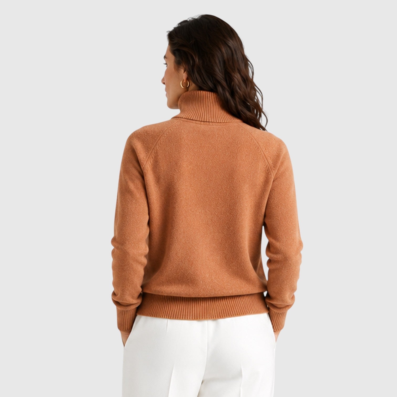 Maglione Donna Dolcevita in Maglia di Lana Caldo