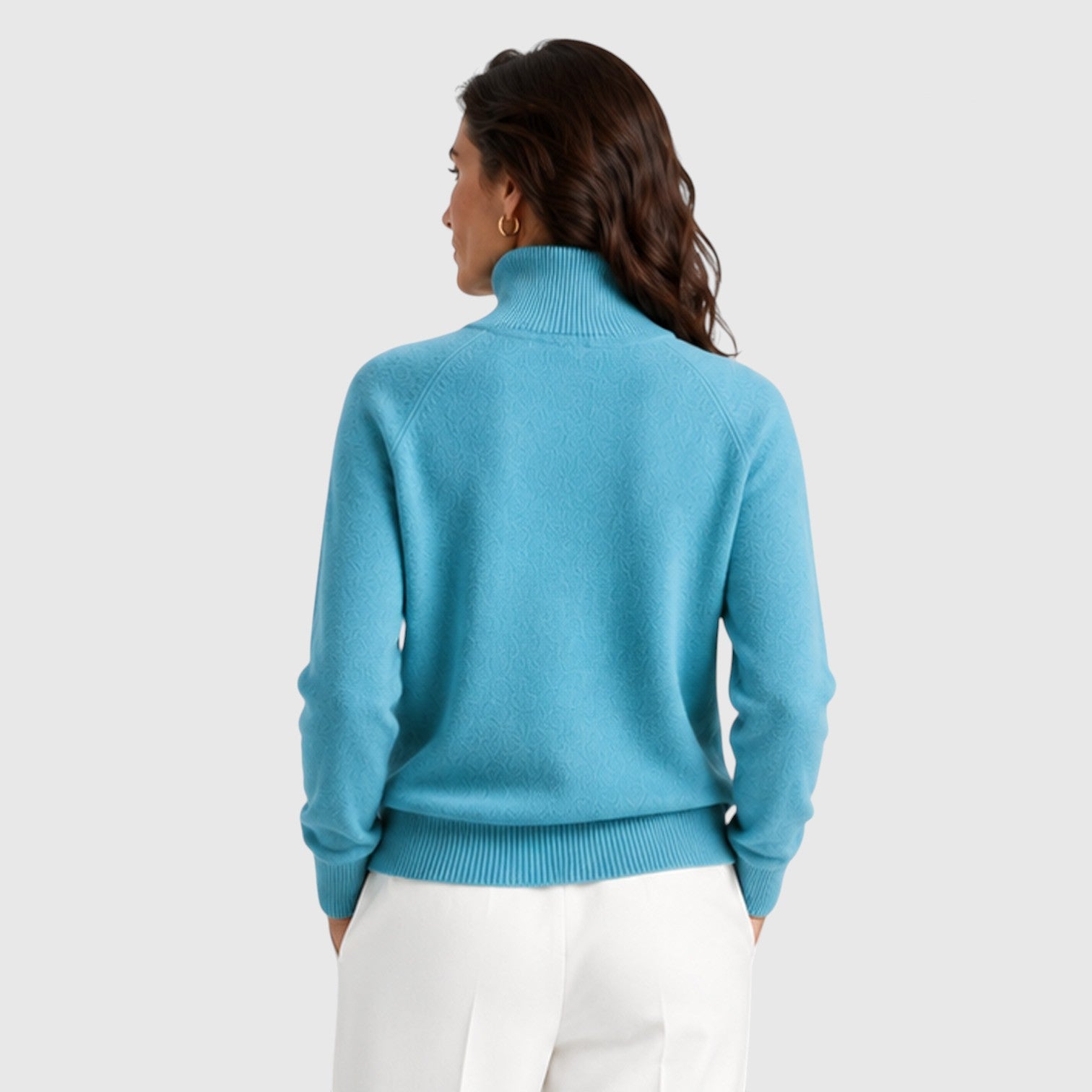 Maglione Donna Dolcevita in Maglia di Lana Caldo