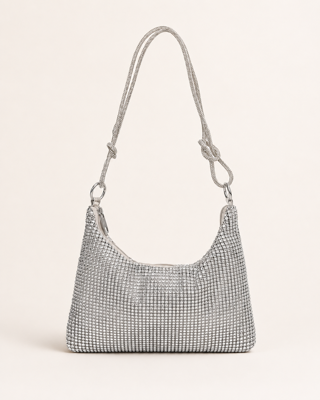 Borsa Donna a Spalla con Strass e Tracolla a Catena