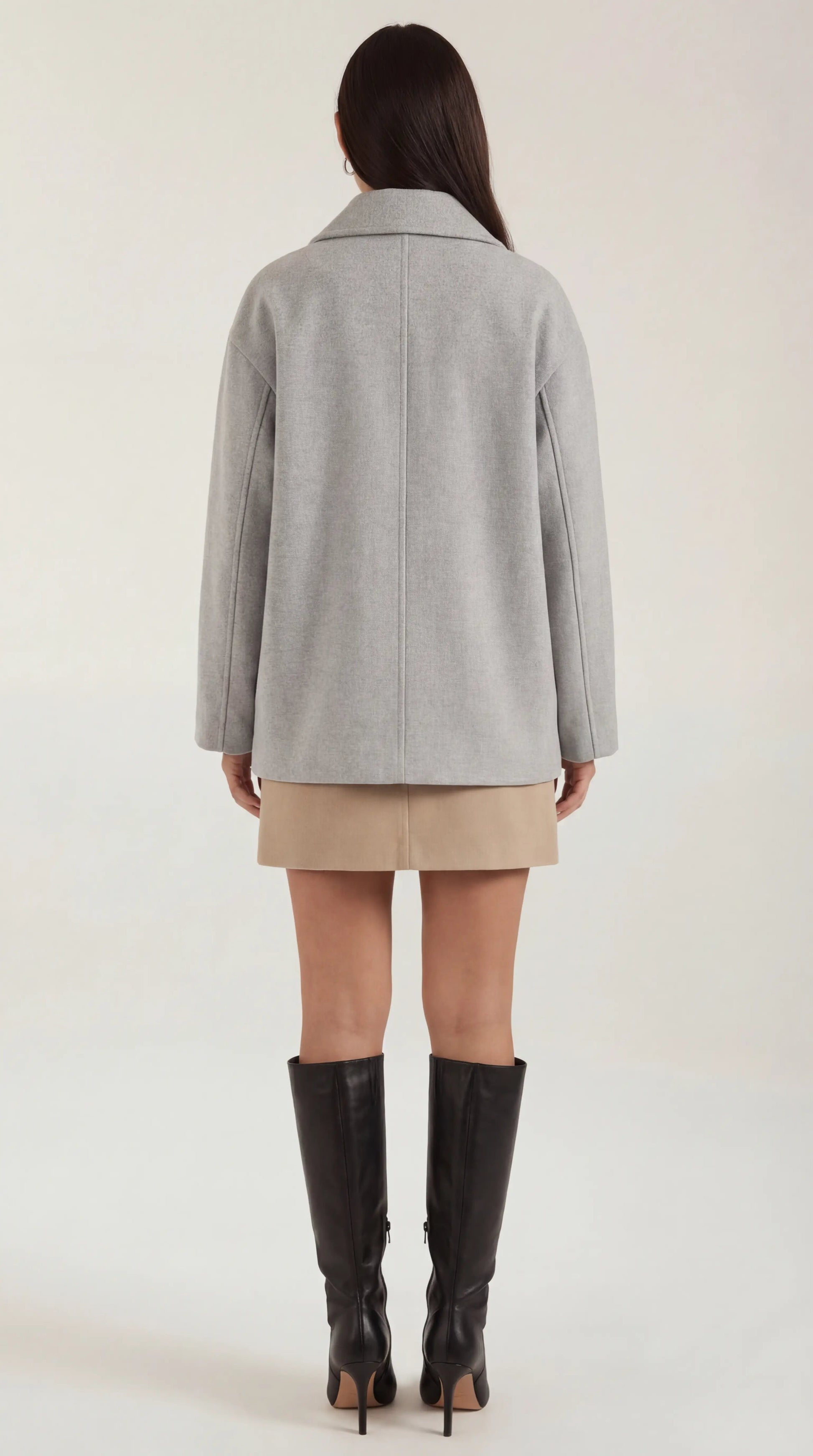 Cappotto Donna Oversize Asimmetrico Bottoni Minimale